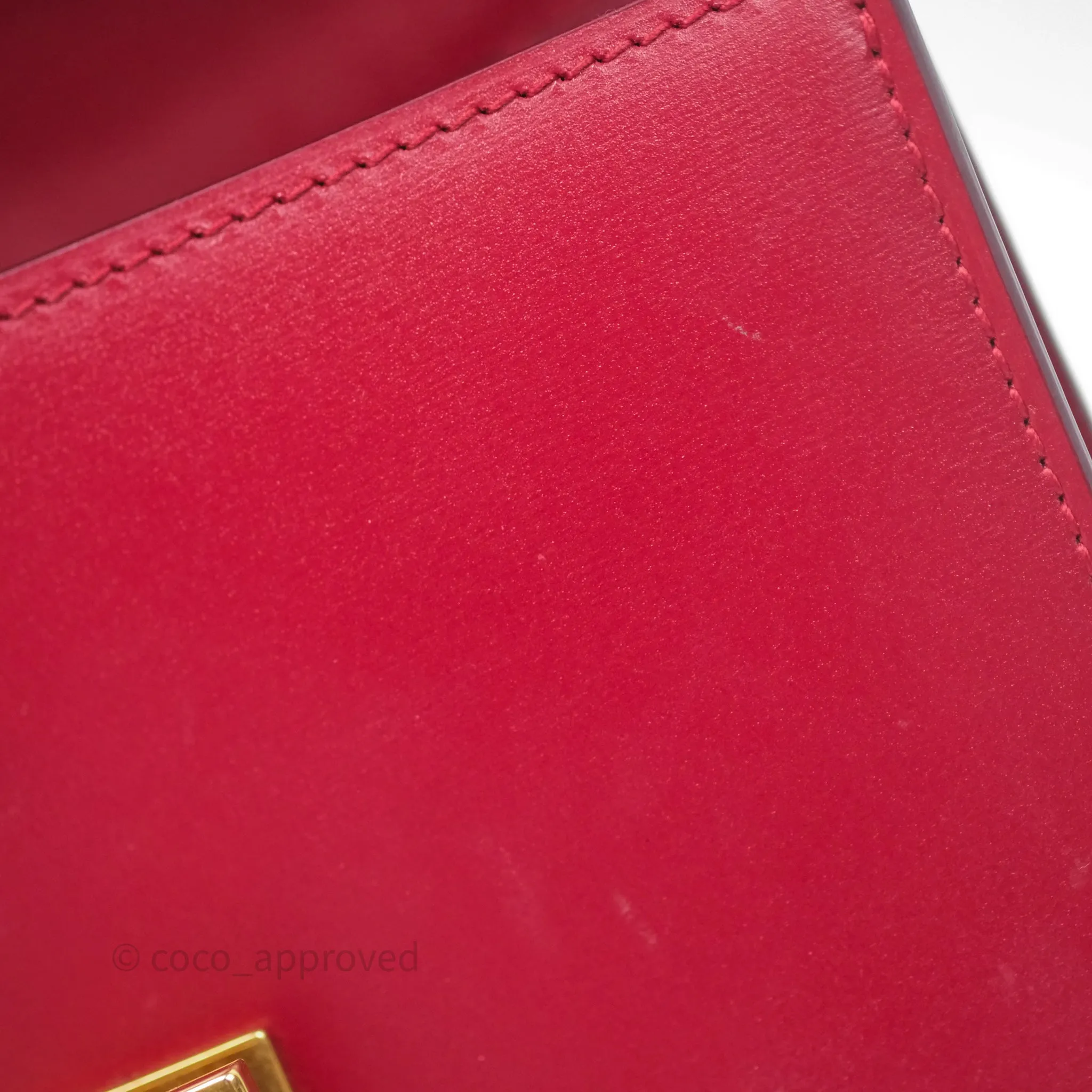 Celine Small Classic Box Flap Red Calfskin