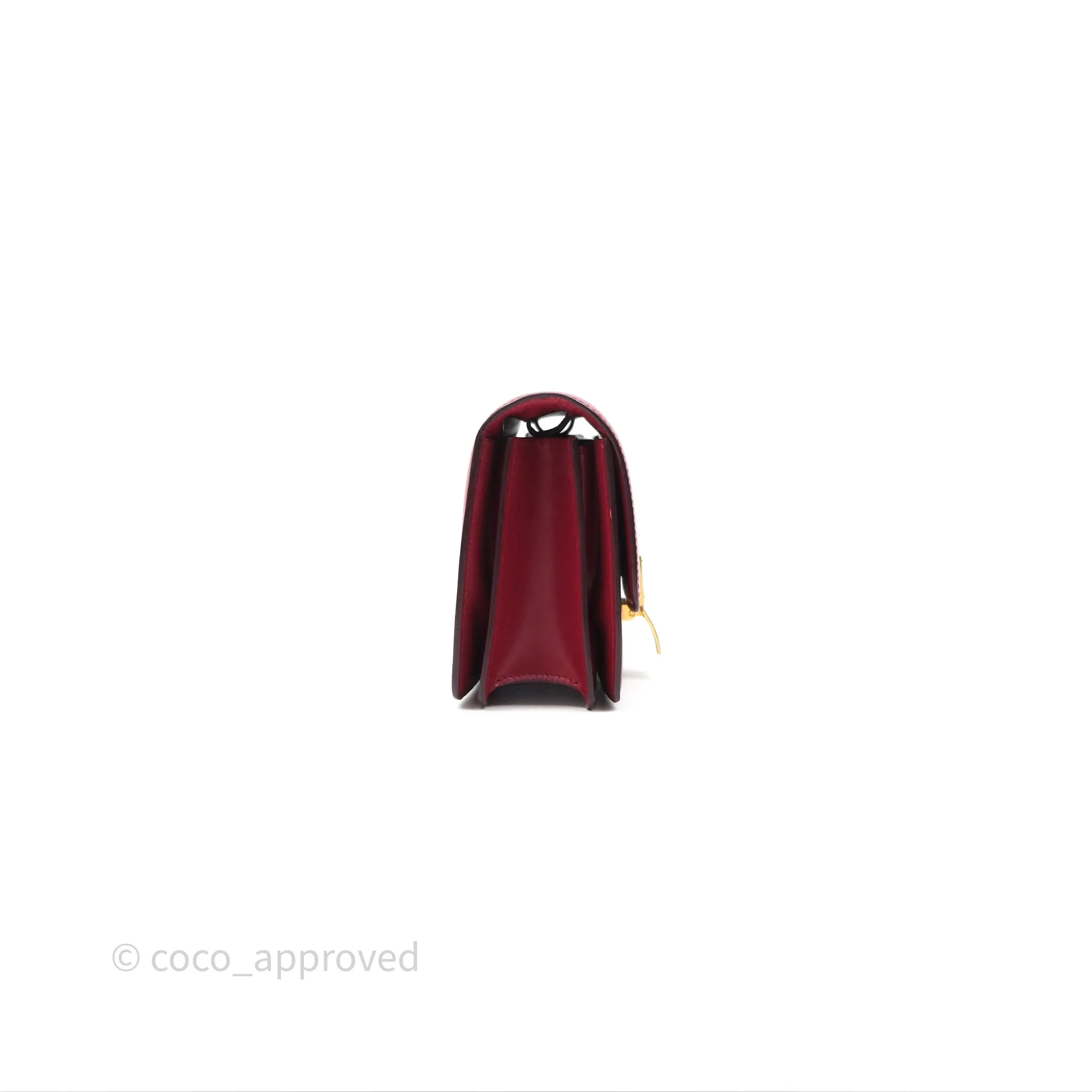 Celine Small Classic Box Flap Red Calfskin