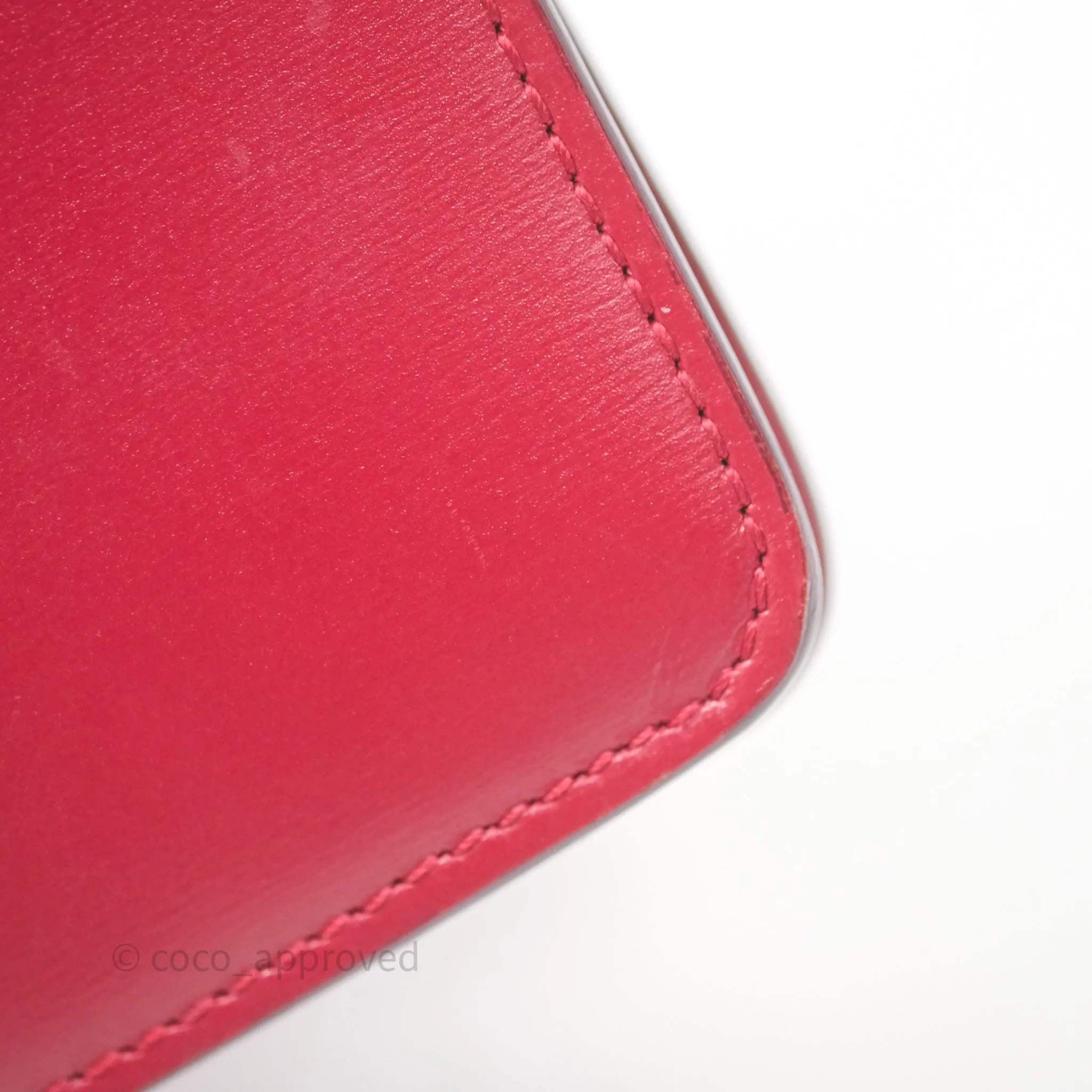 Celine Small Classic Box Flap Red Calfskin