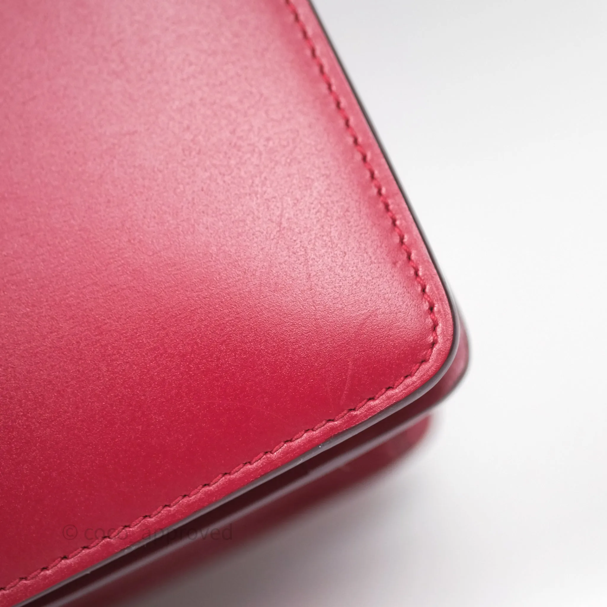 Celine Small Classic Box Flap Red Calfskin
