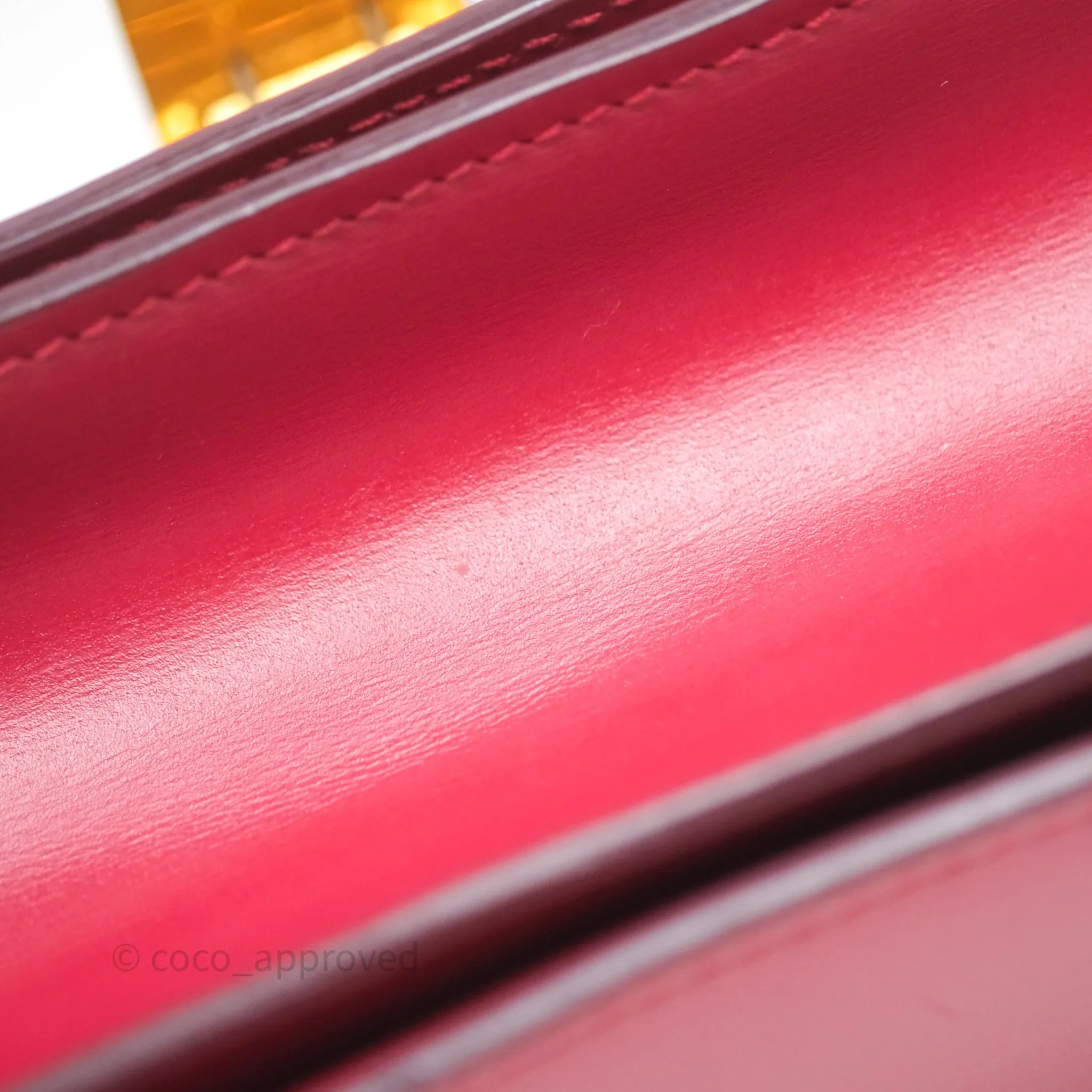 Celine Small Classic Box Flap Red Calfskin
