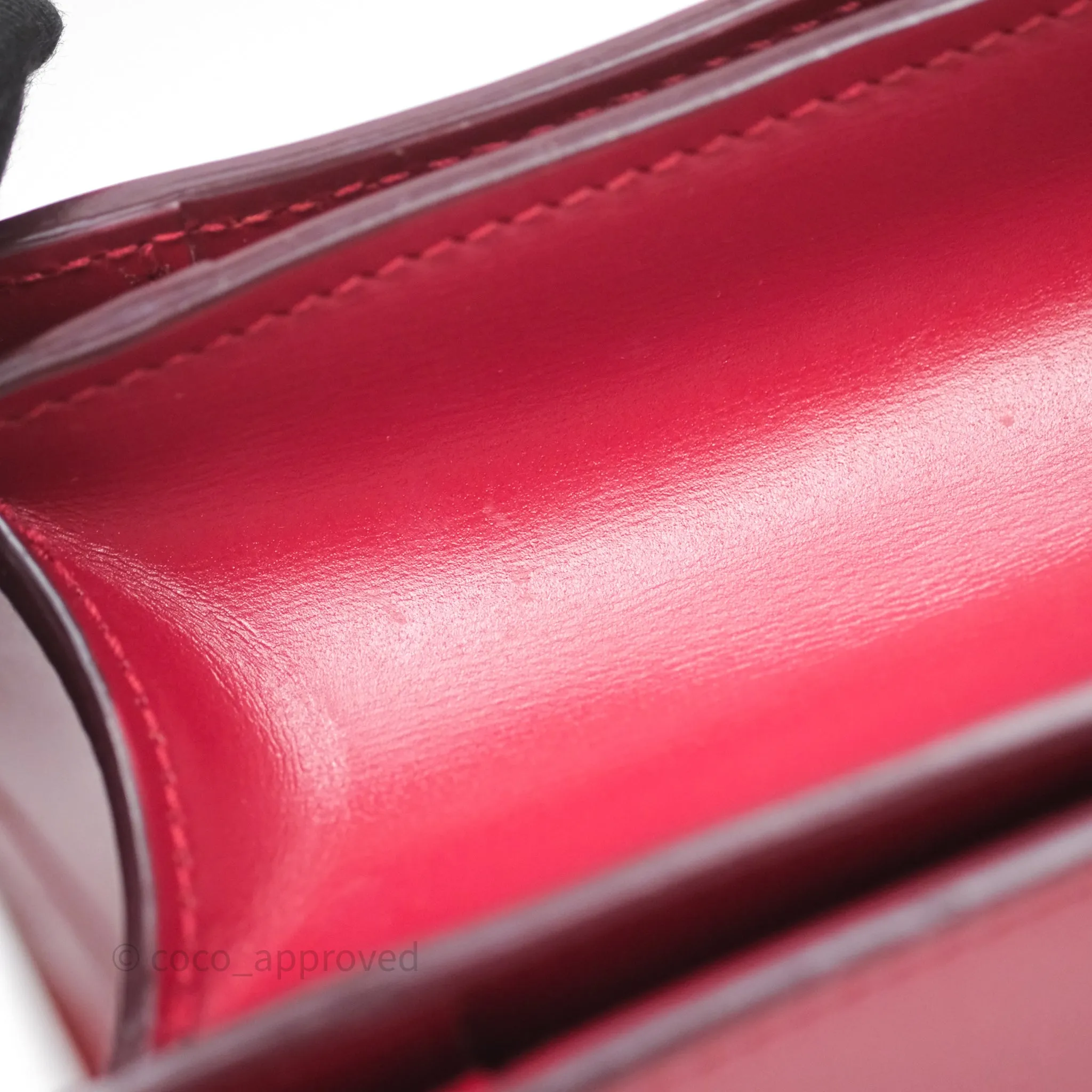 Celine Small Classic Box Flap Red Calfskin