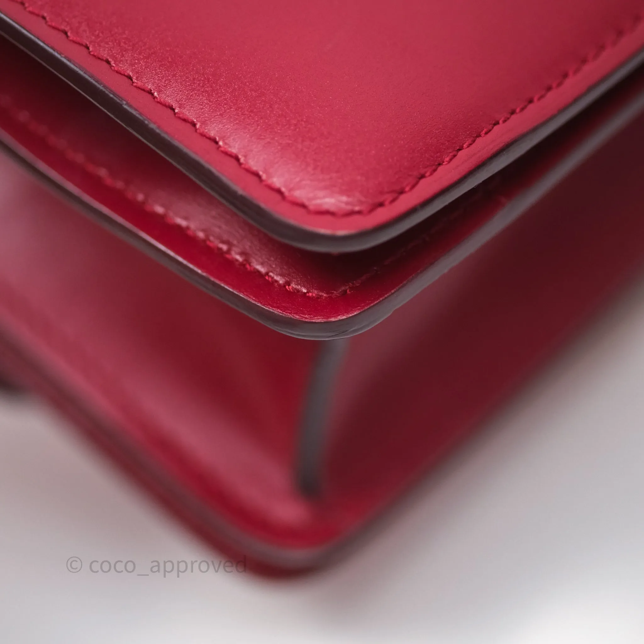 Celine Small Classic Box Flap Red Calfskin
