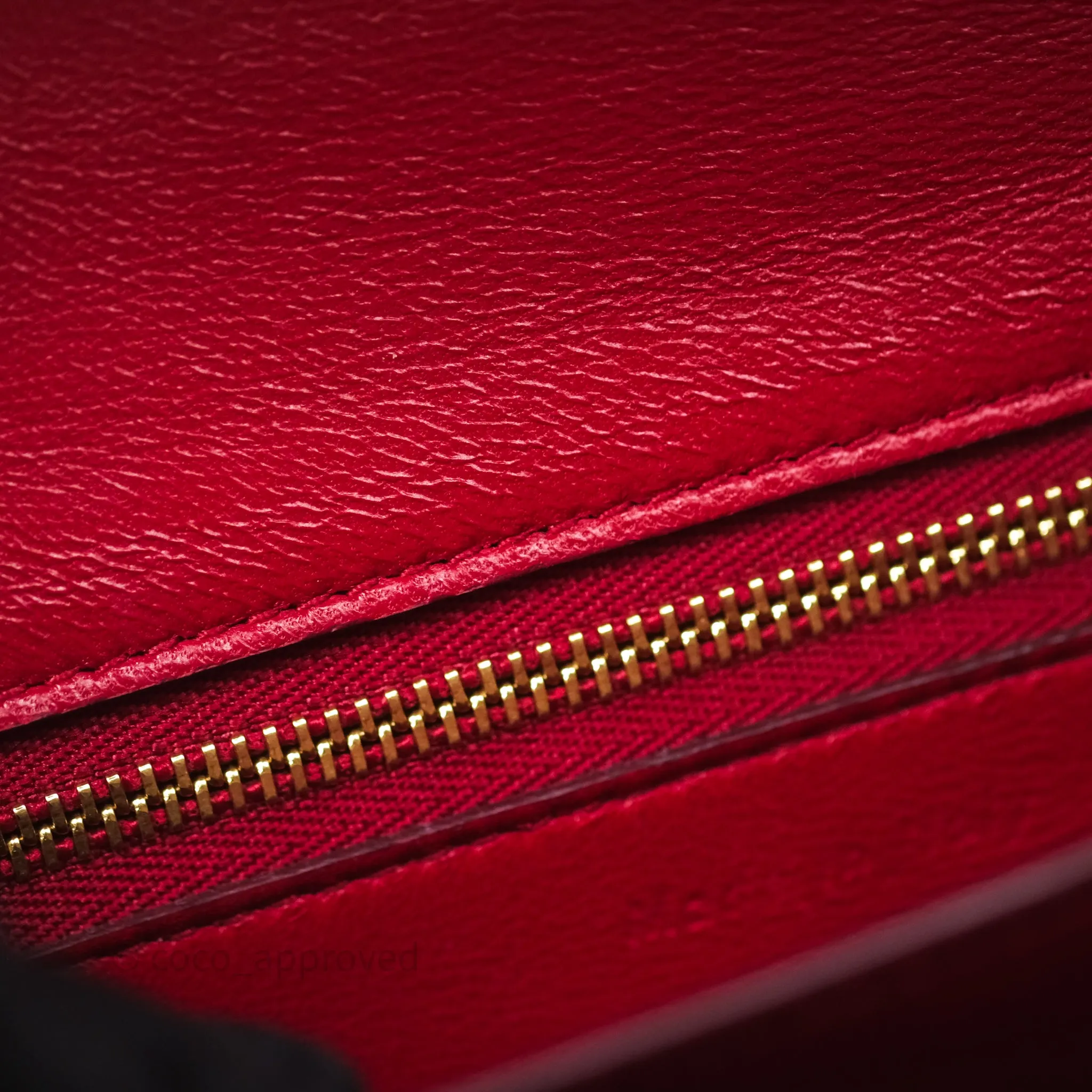 Celine Small Classic Box Flap Red Calfskin