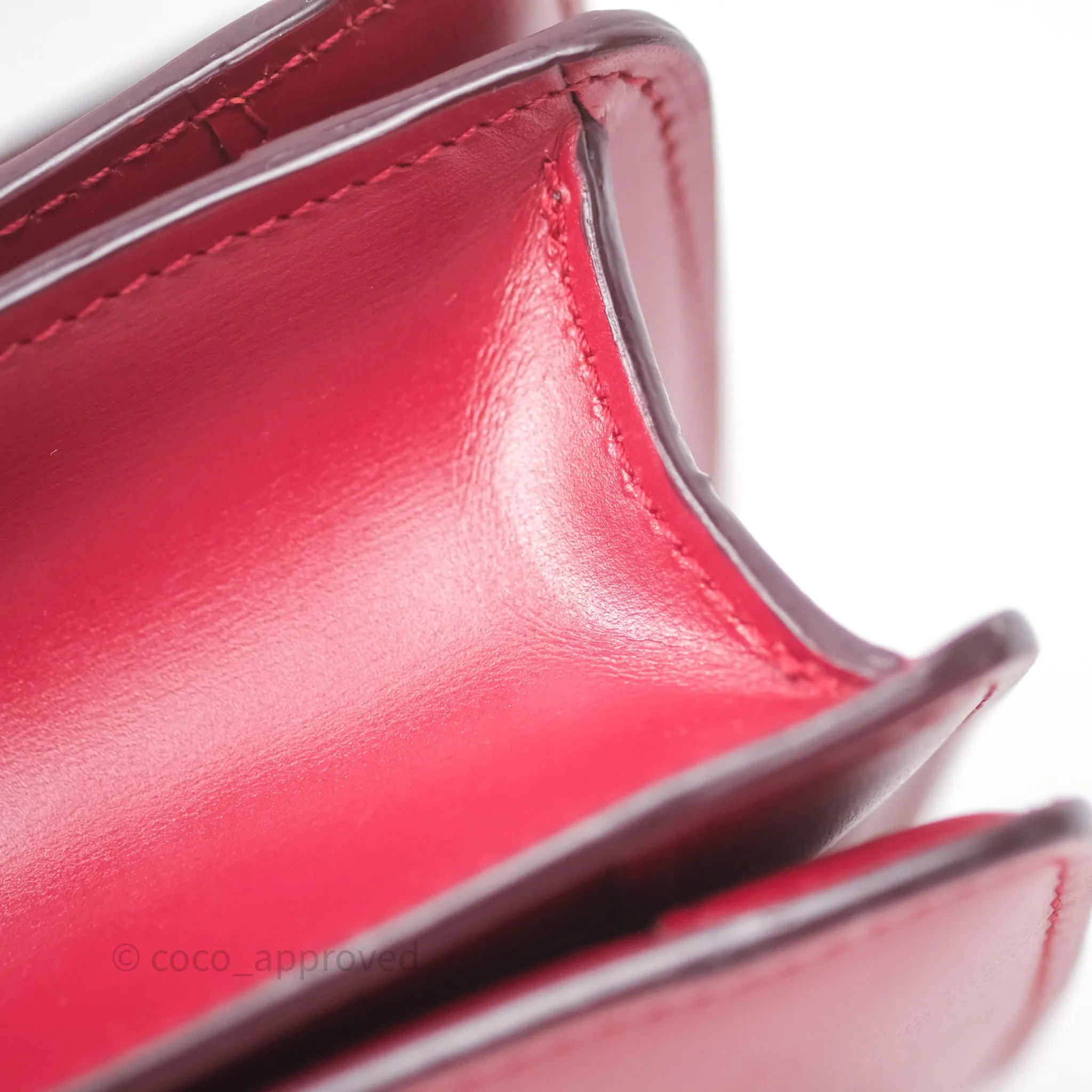 Celine Small Classic Box Flap Red Calfskin