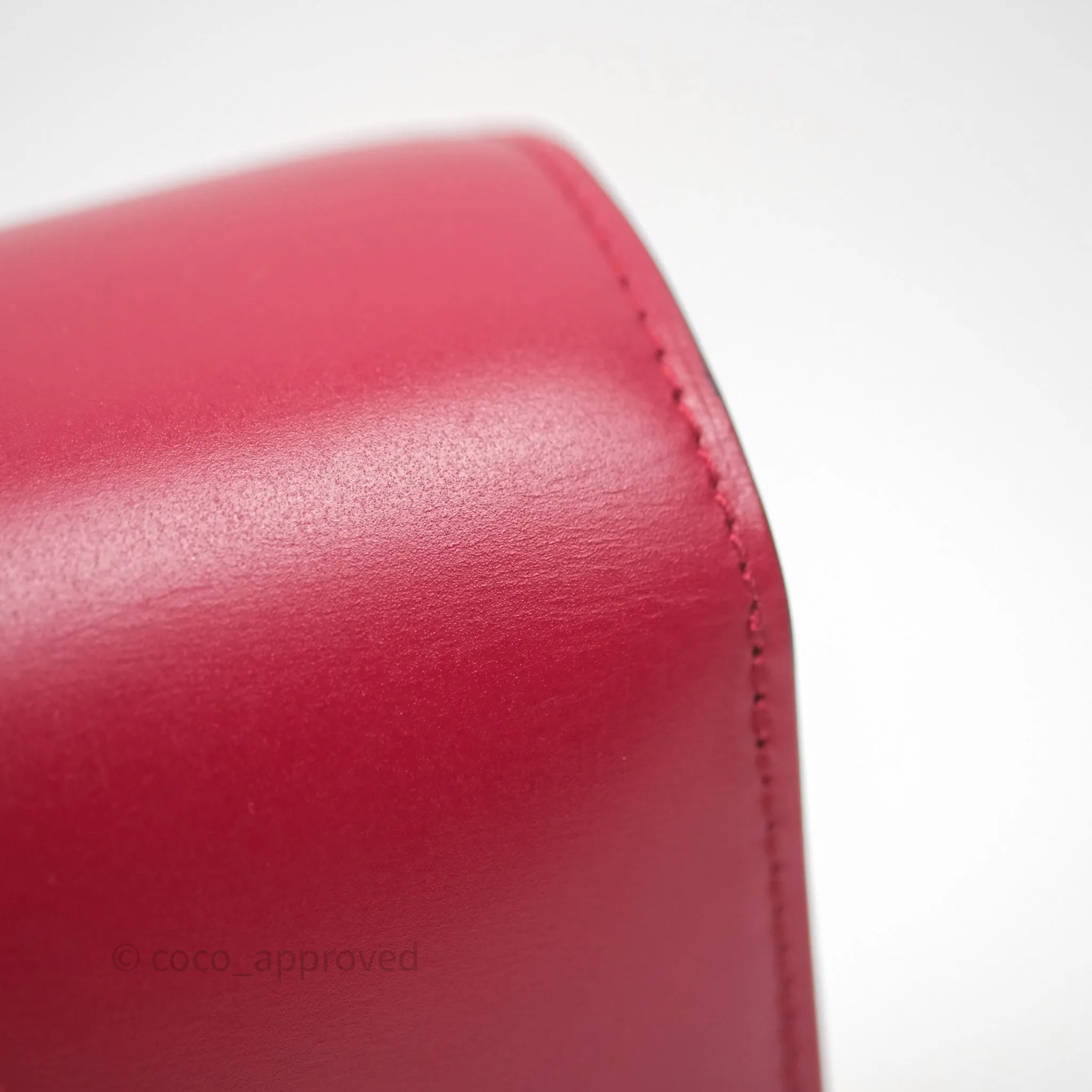 Celine Small Classic Box Flap Red Calfskin