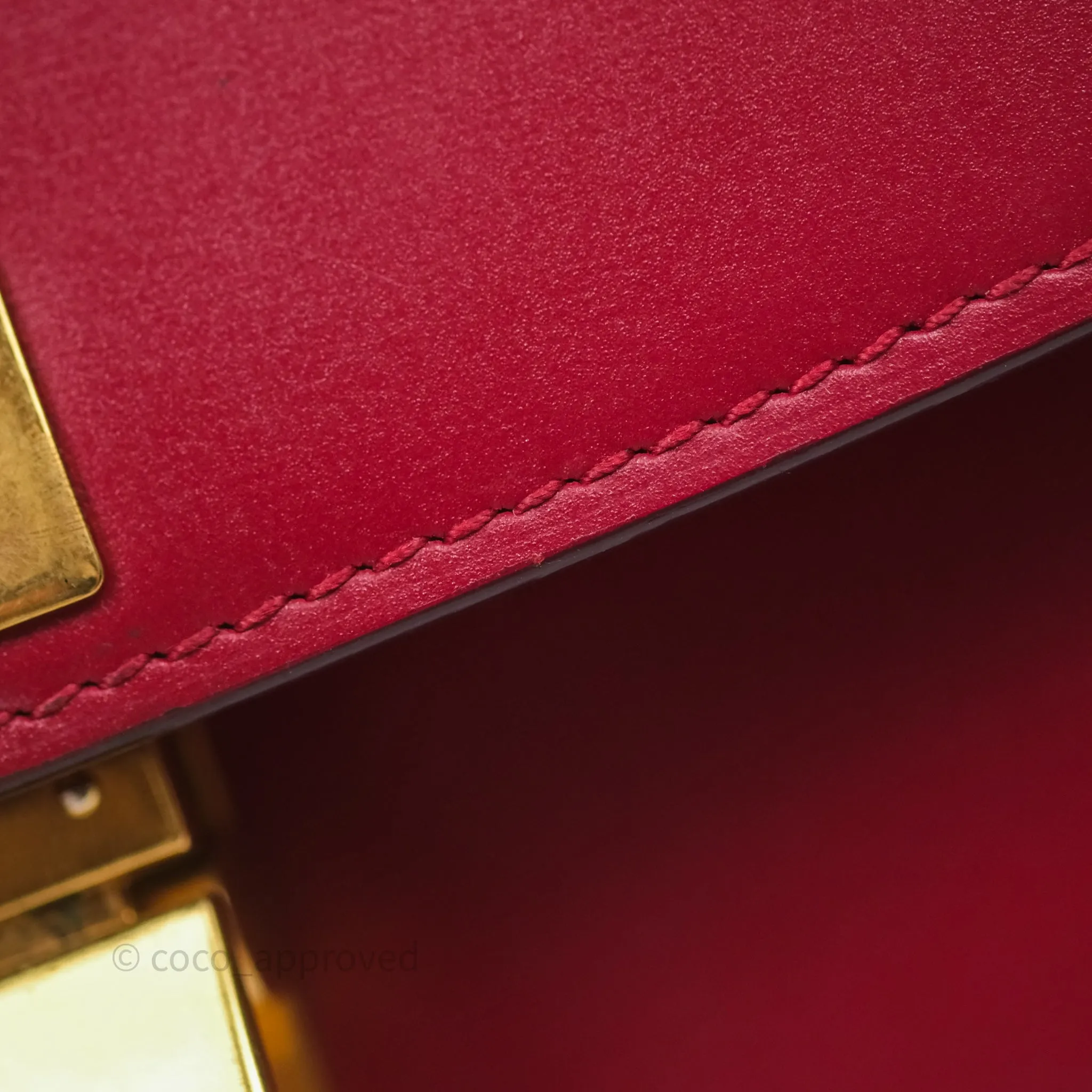 Celine Small Classic Box Flap Red Calfskin
