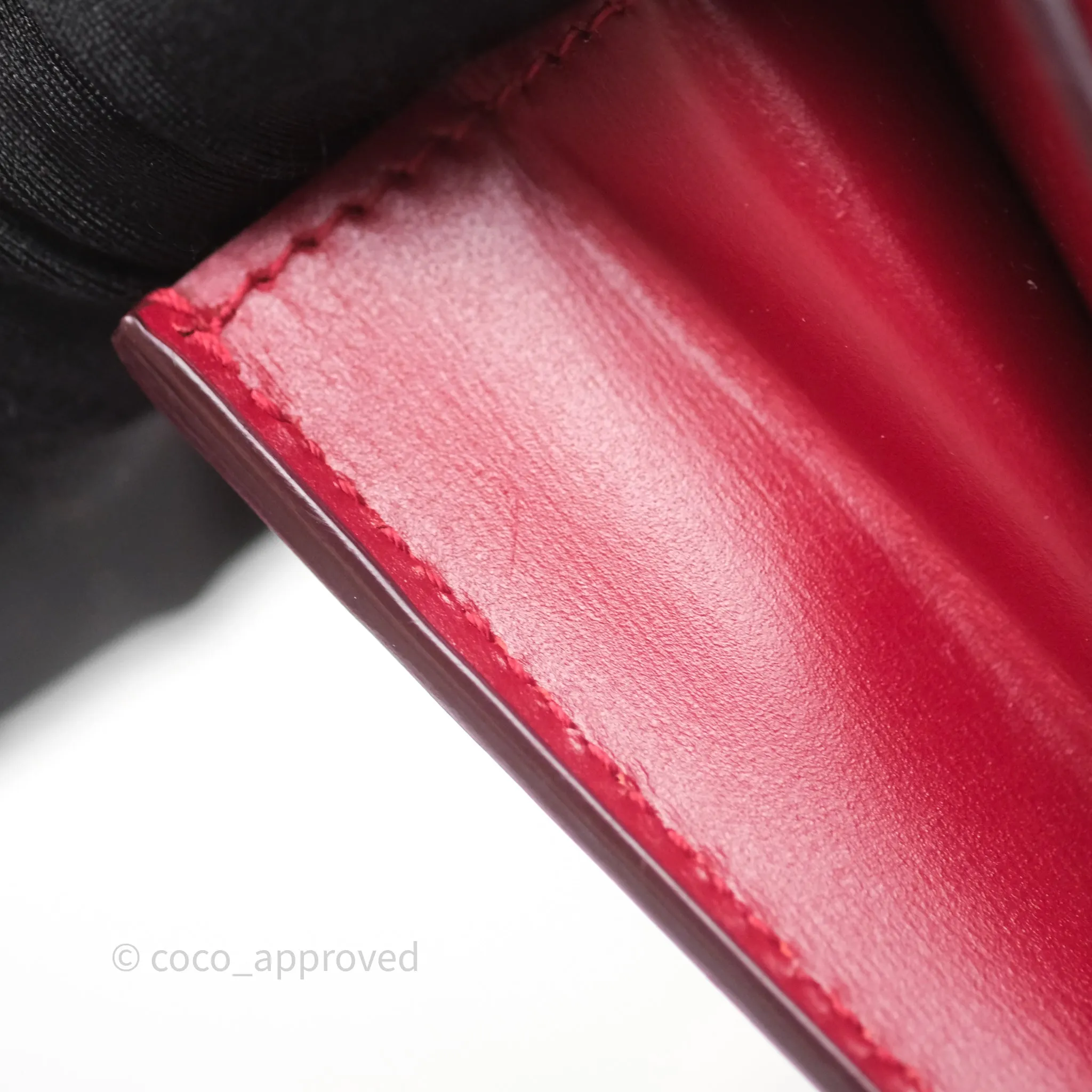 Celine Small Classic Box Flap Red Calfskin