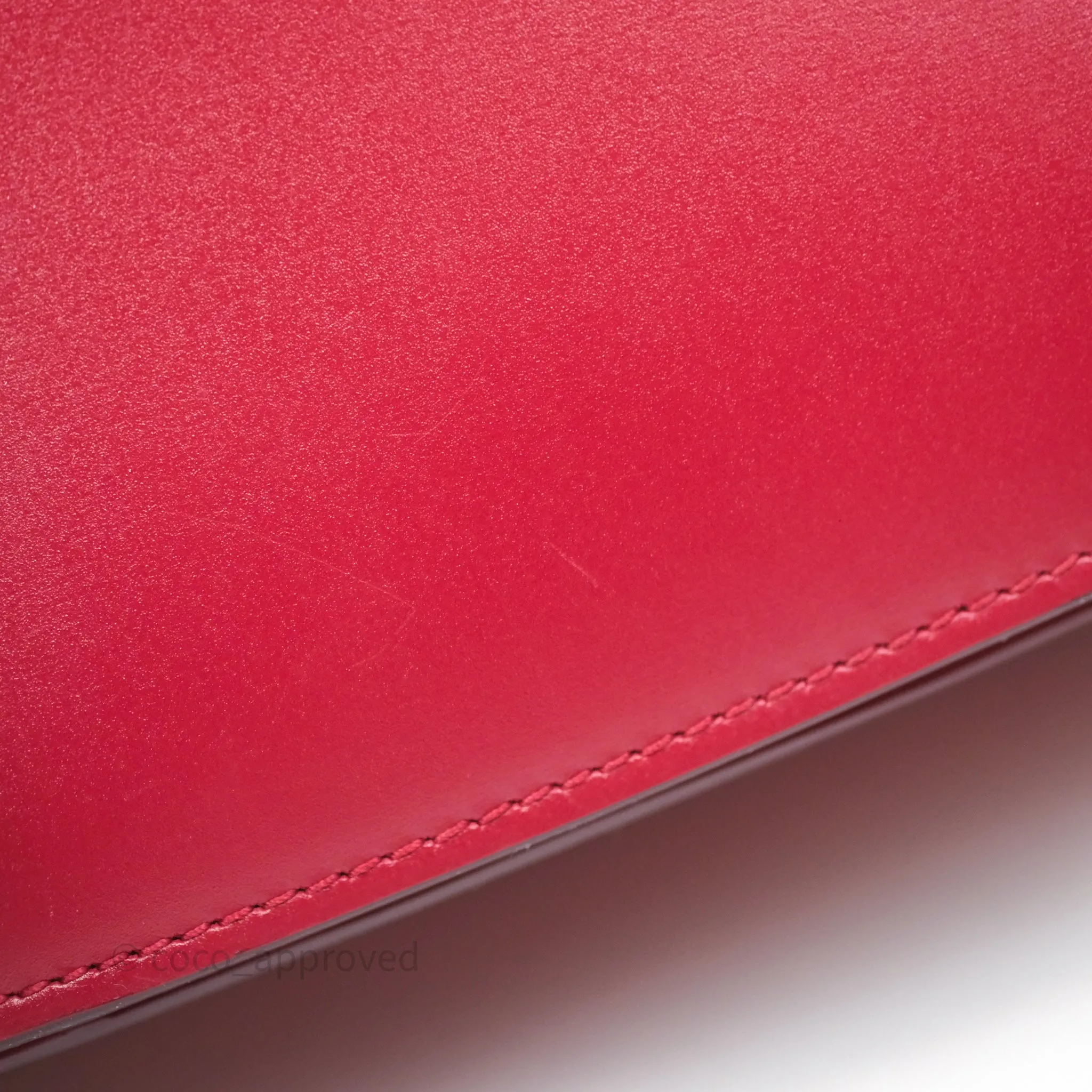 Celine Small Classic Box Flap Red Calfskin