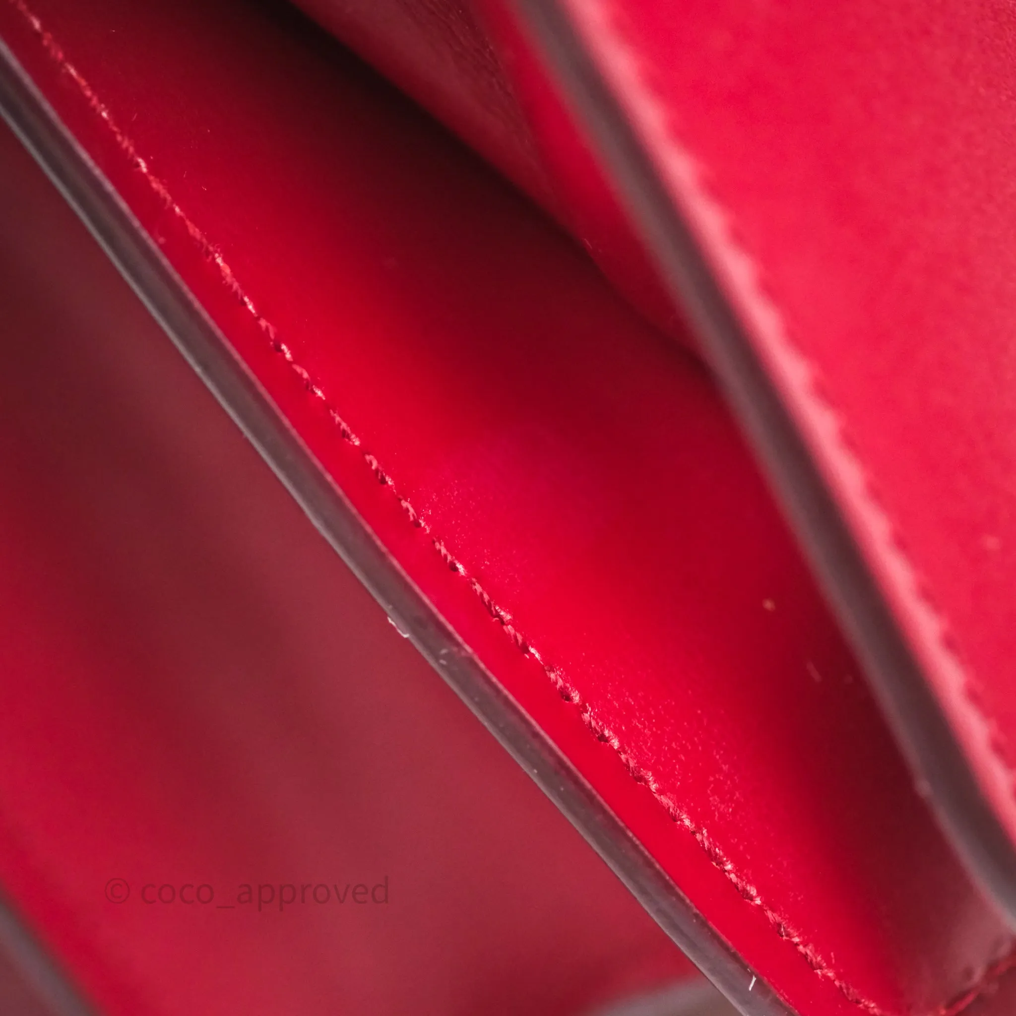 Celine Small Classic Box Flap Red Calfskin