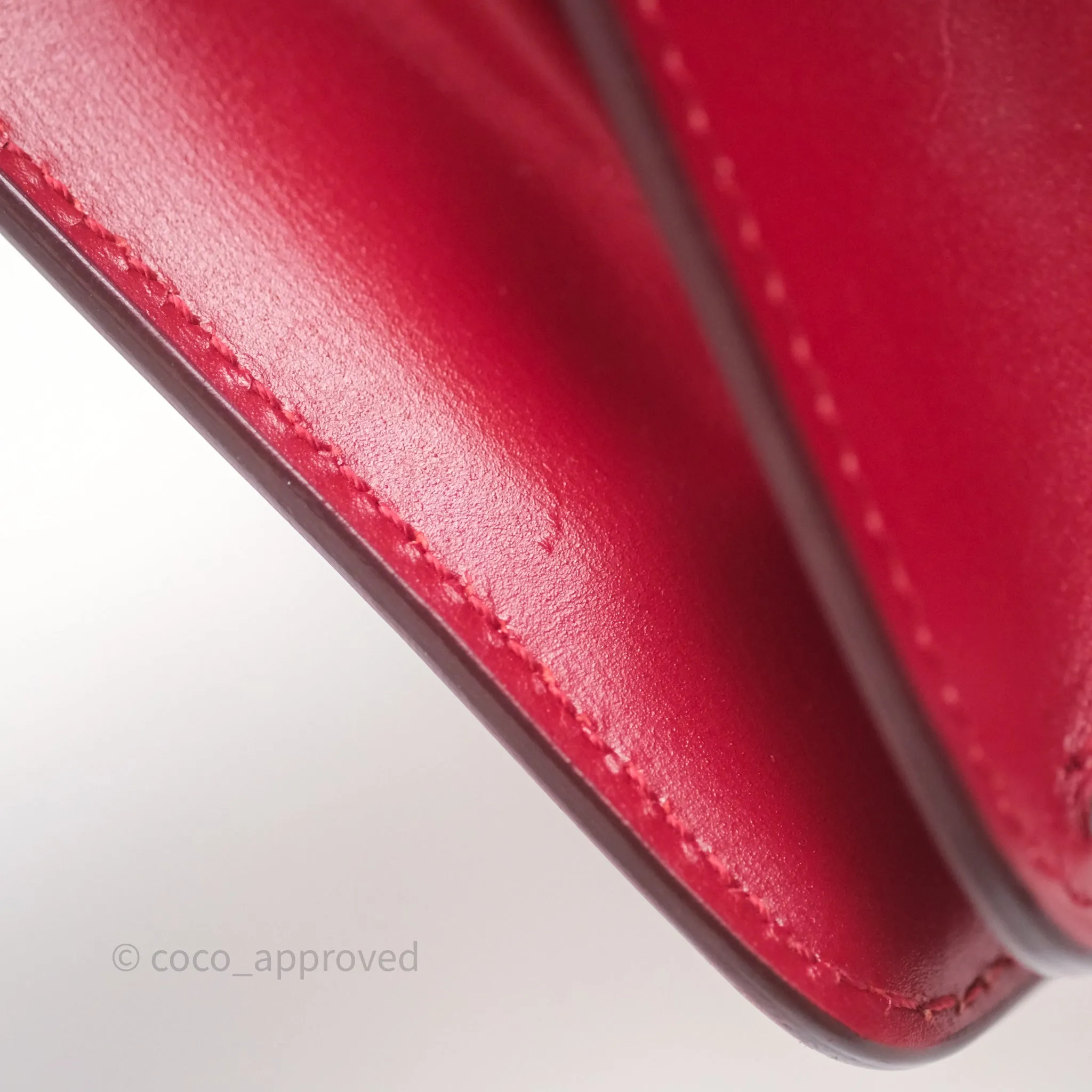Celine Small Classic Box Flap Red Calfskin