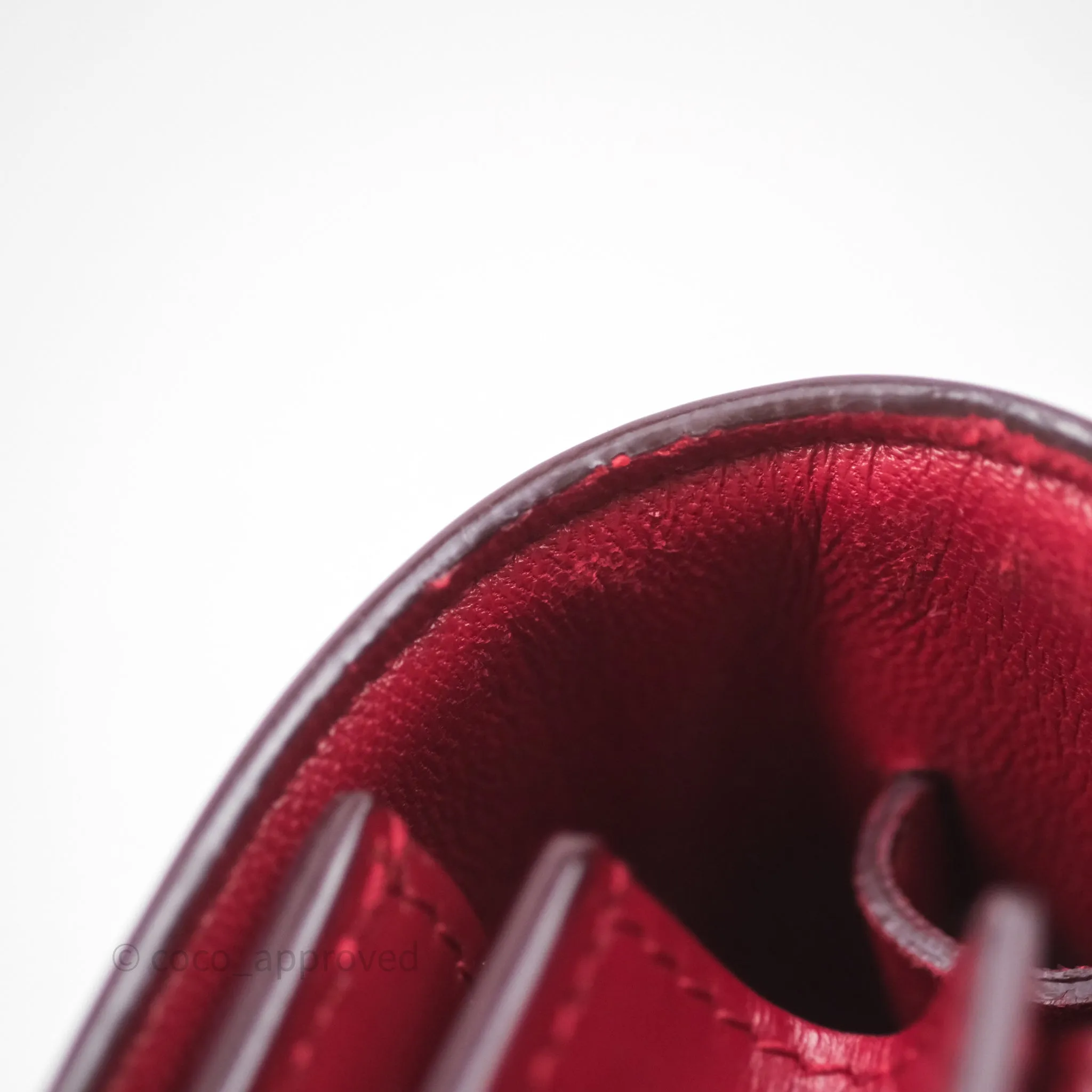 Celine Small Classic Box Flap Red Calfskin