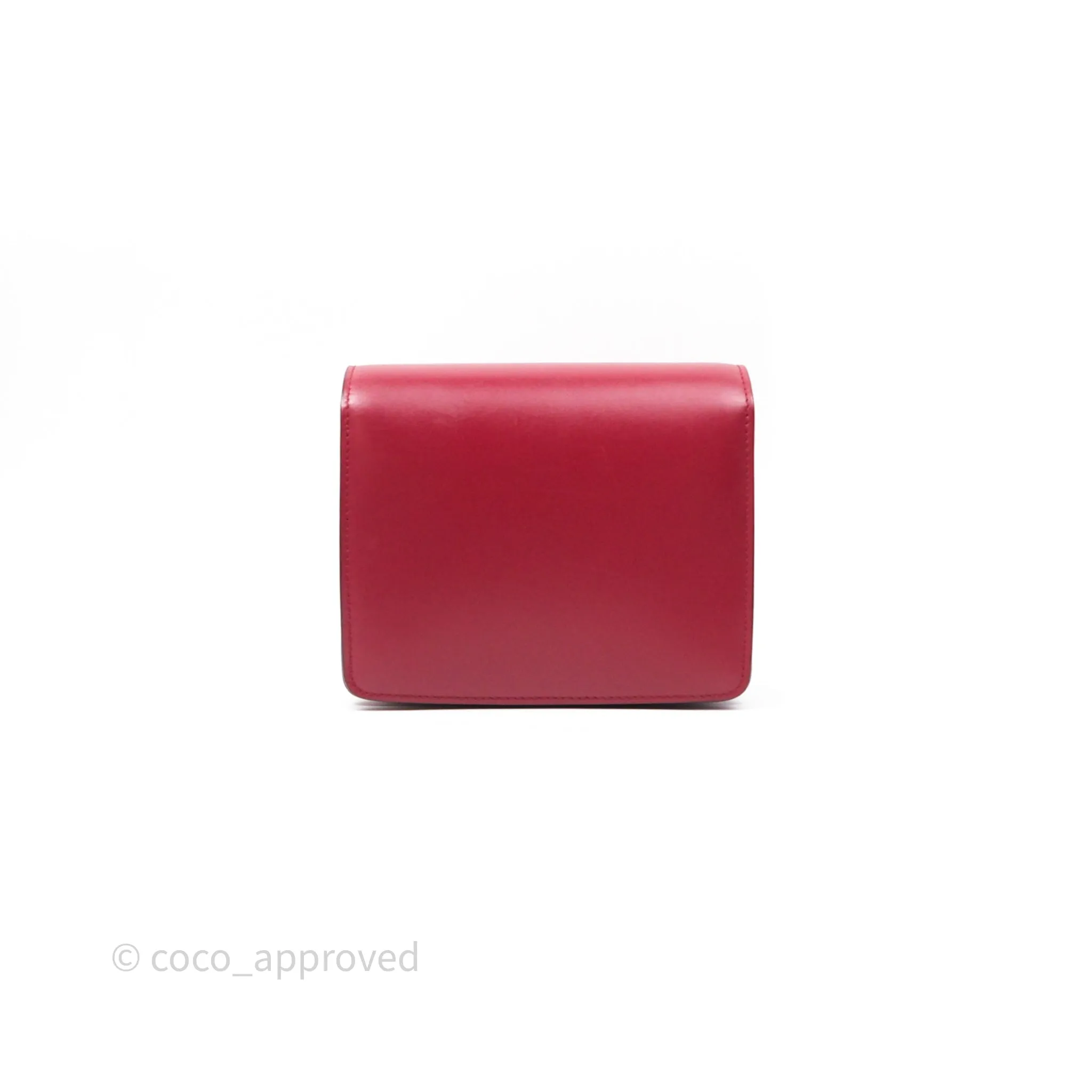 Celine Small Classic Box Flap Red Calfskin