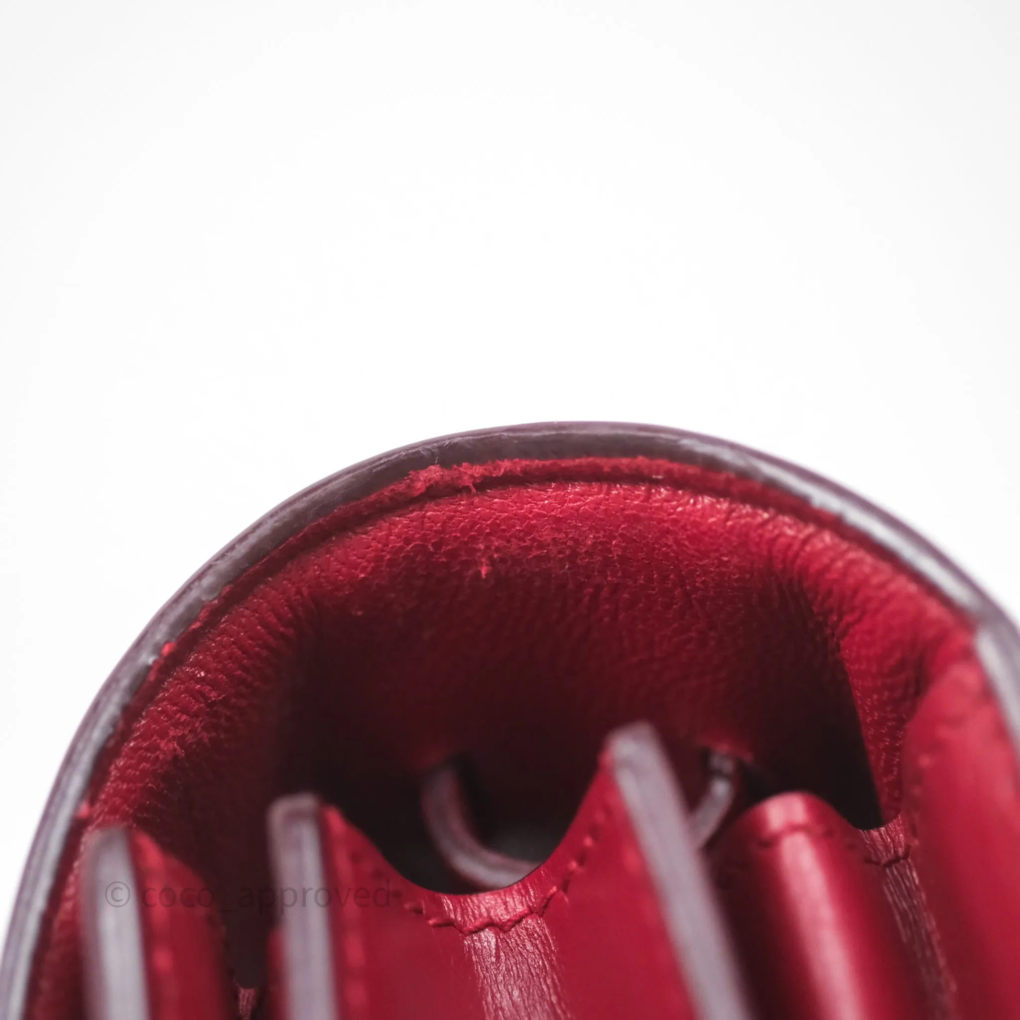 Celine Small Classic Box Flap Red Calfskin