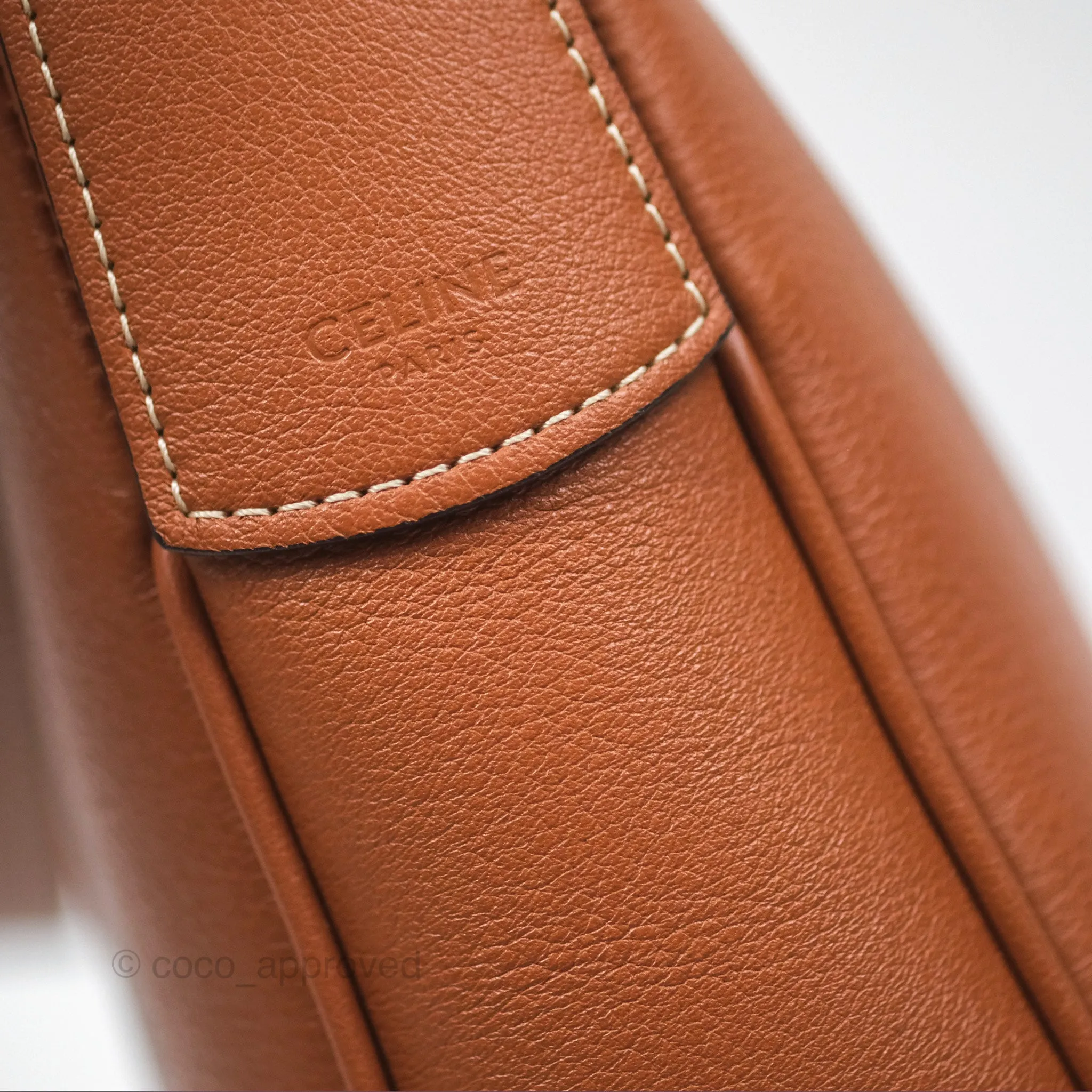 Celine Small Heloise Bag Triomphe Tan Calfskin