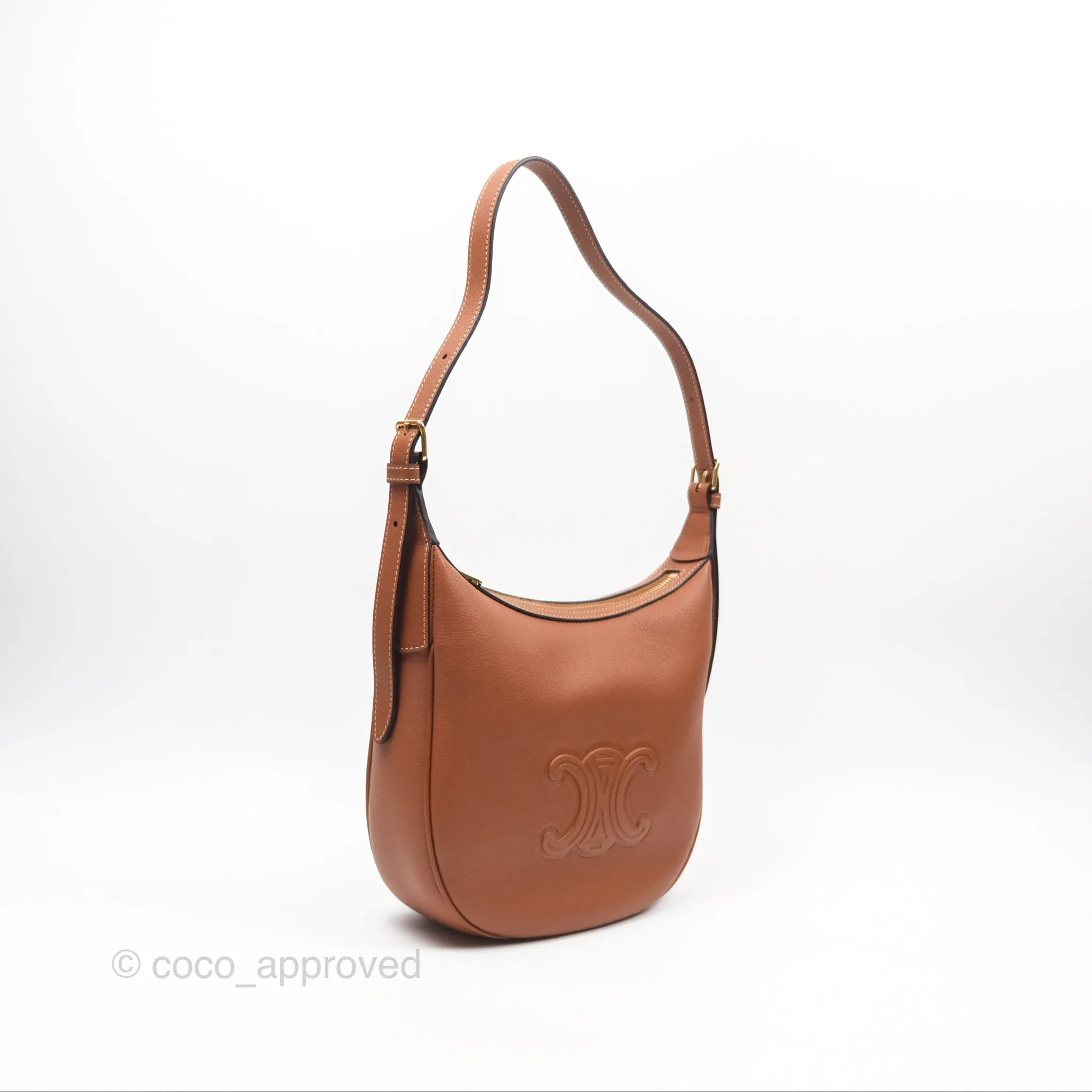Celine Small Heloise Bag Triomphe Tan Calfskin
