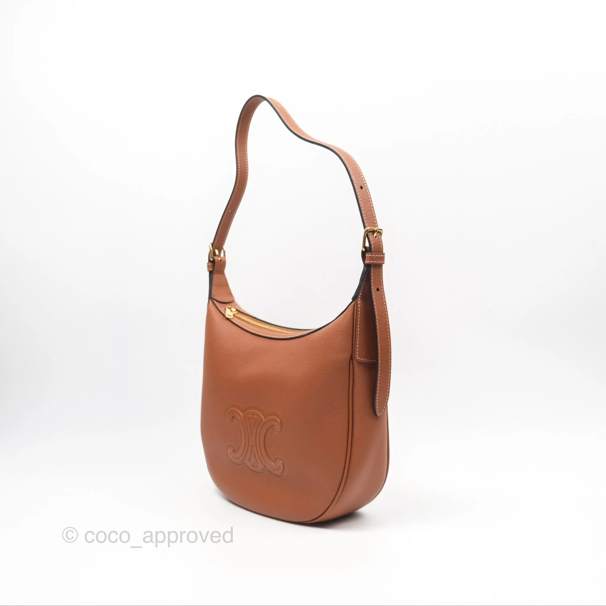 Celine Small Heloise Bag Triomphe Tan Calfskin