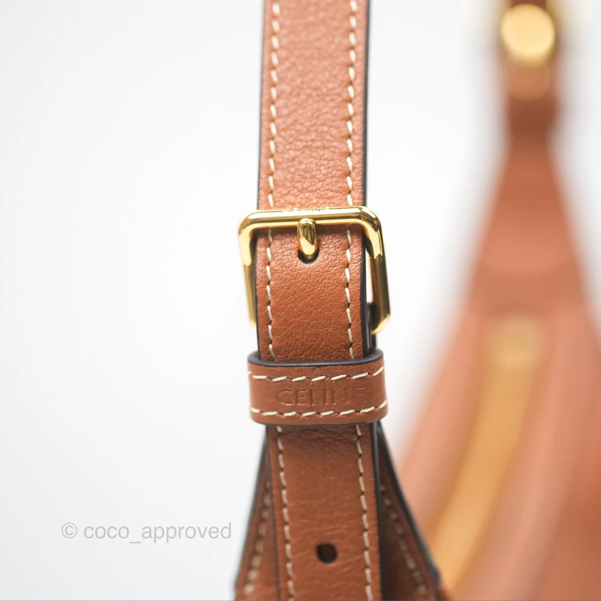 Celine Small Heloise Bag Triomphe Tan Calfskin