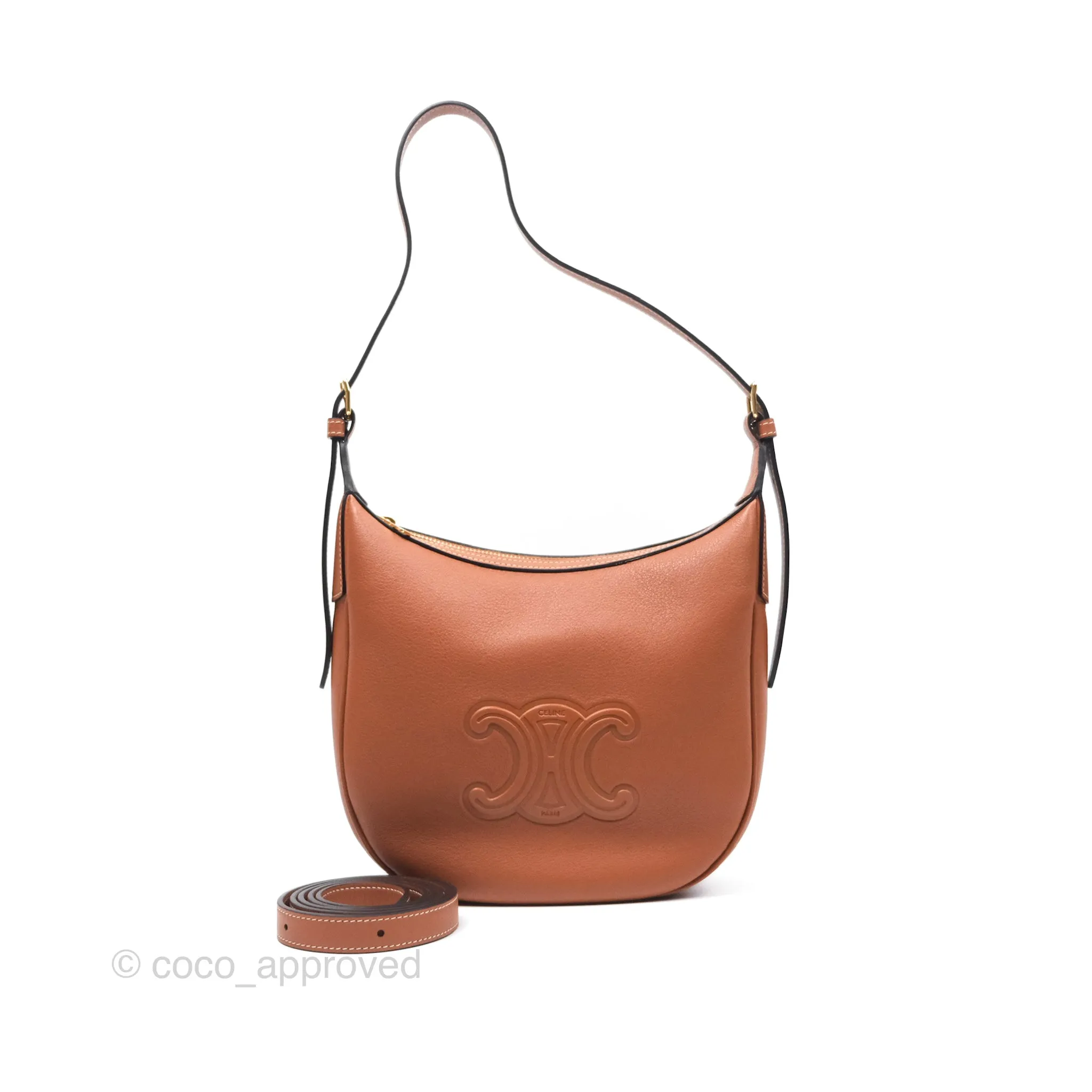 Celine Small Heloise Bag Triomphe Tan Calfskin