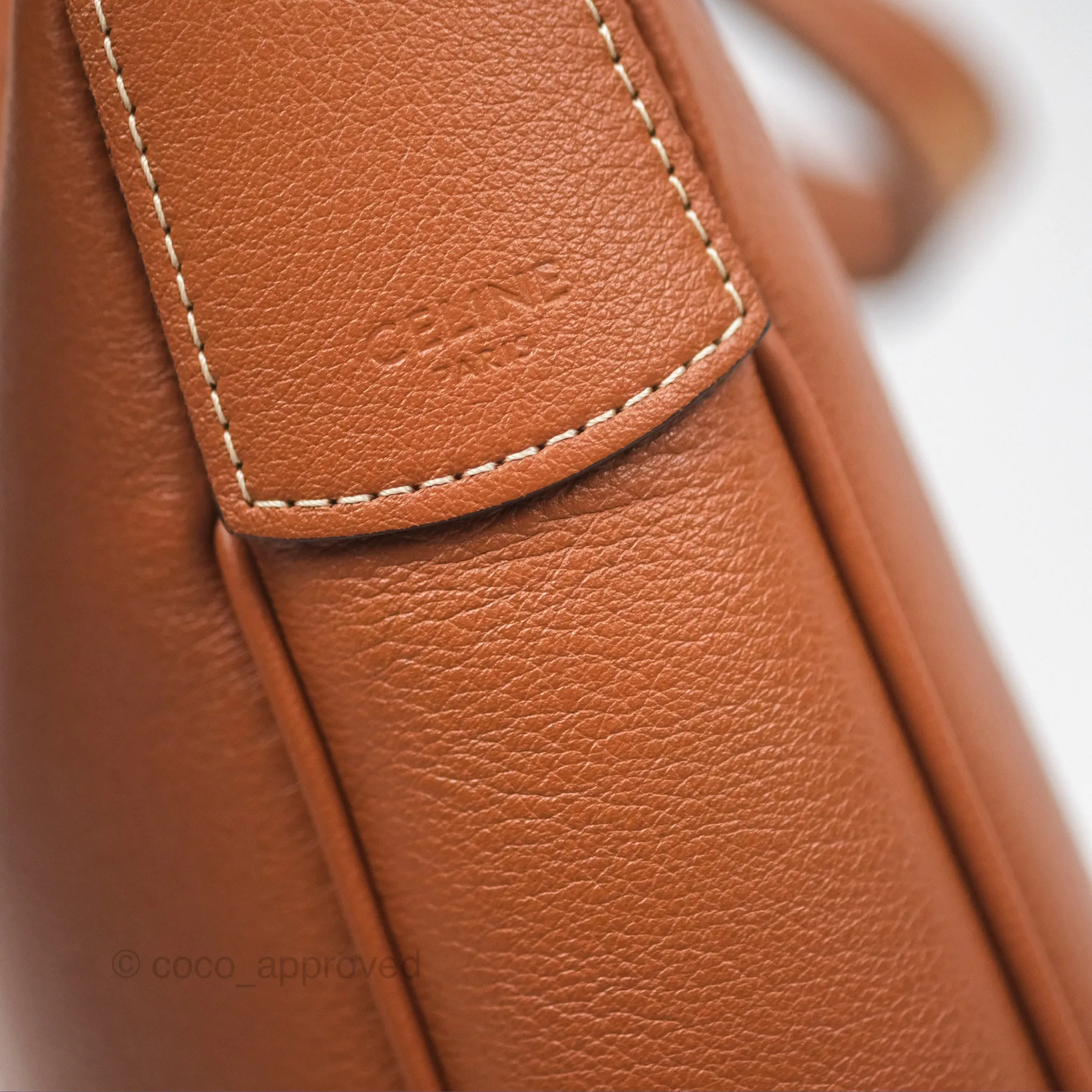Celine Small Heloise Bag Triomphe Tan Calfskin