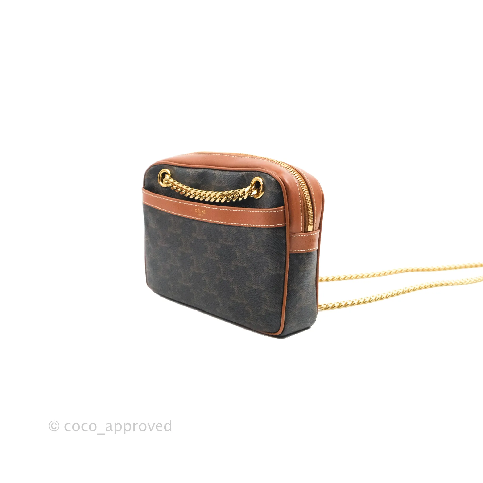 Celine Small Patapans in Triomphe Canvas Tan
