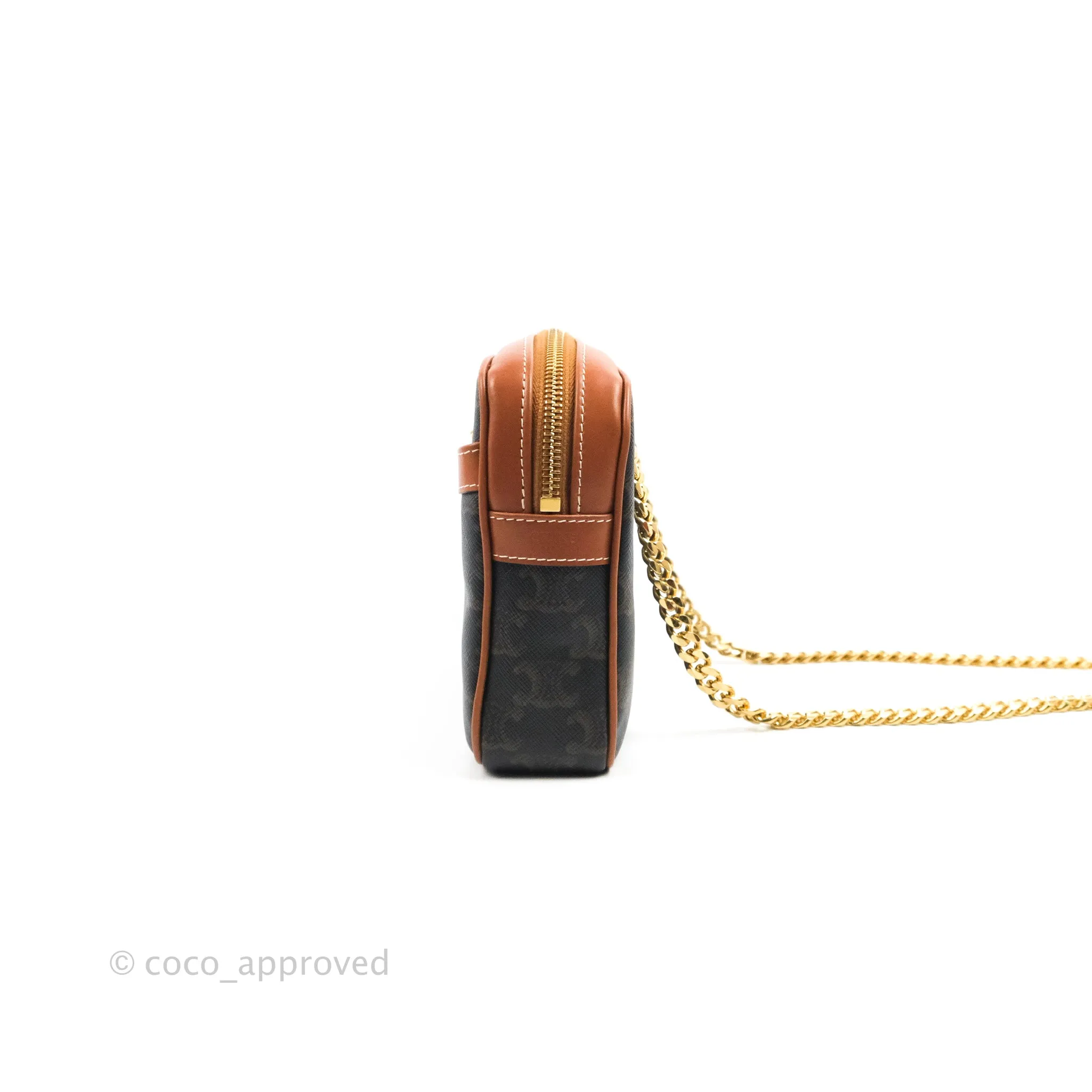 Celine Small Patapans in Triomphe Canvas Tan