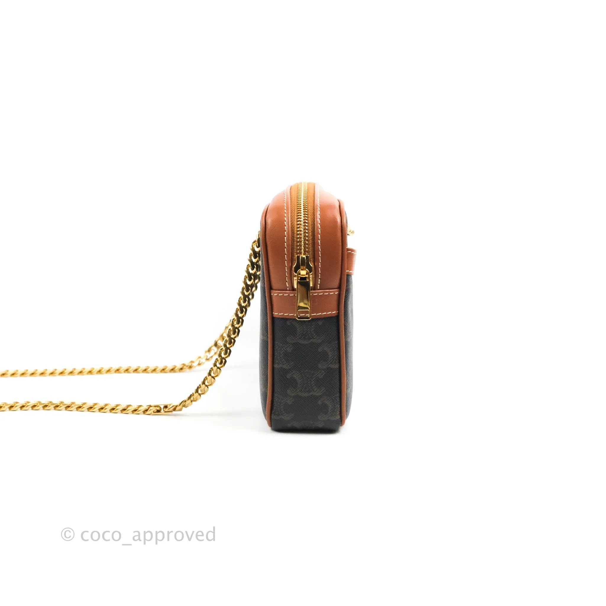 Celine Small Patapans in Triomphe Canvas Tan