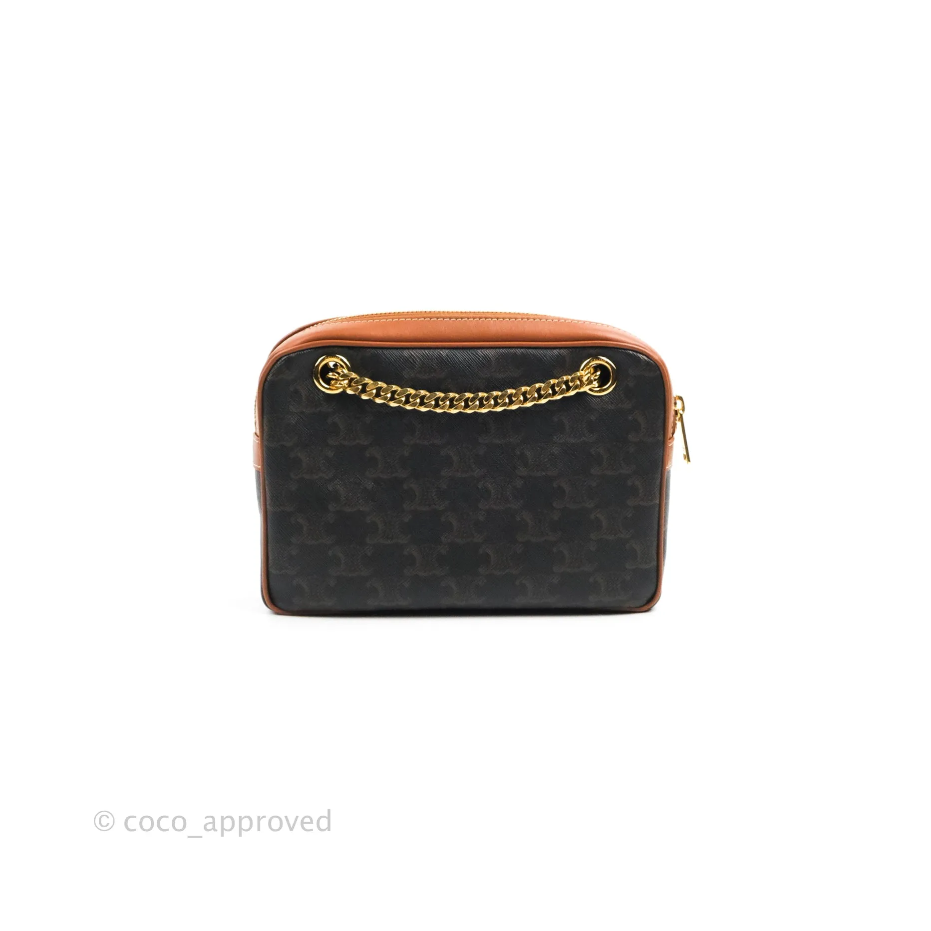 Celine Small Patapans in Triomphe Canvas Tan