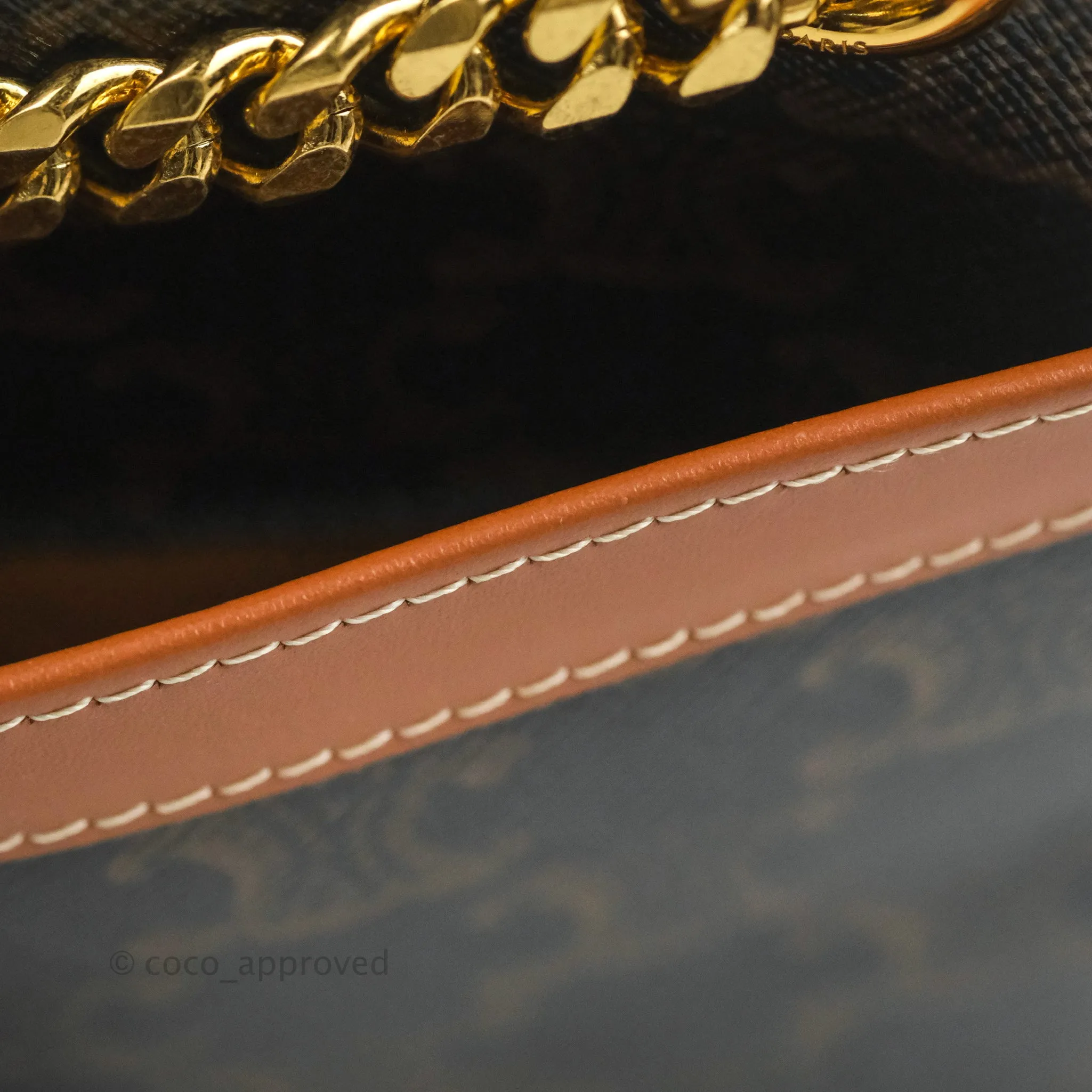 Celine Small Patapans in Triomphe Canvas Tan