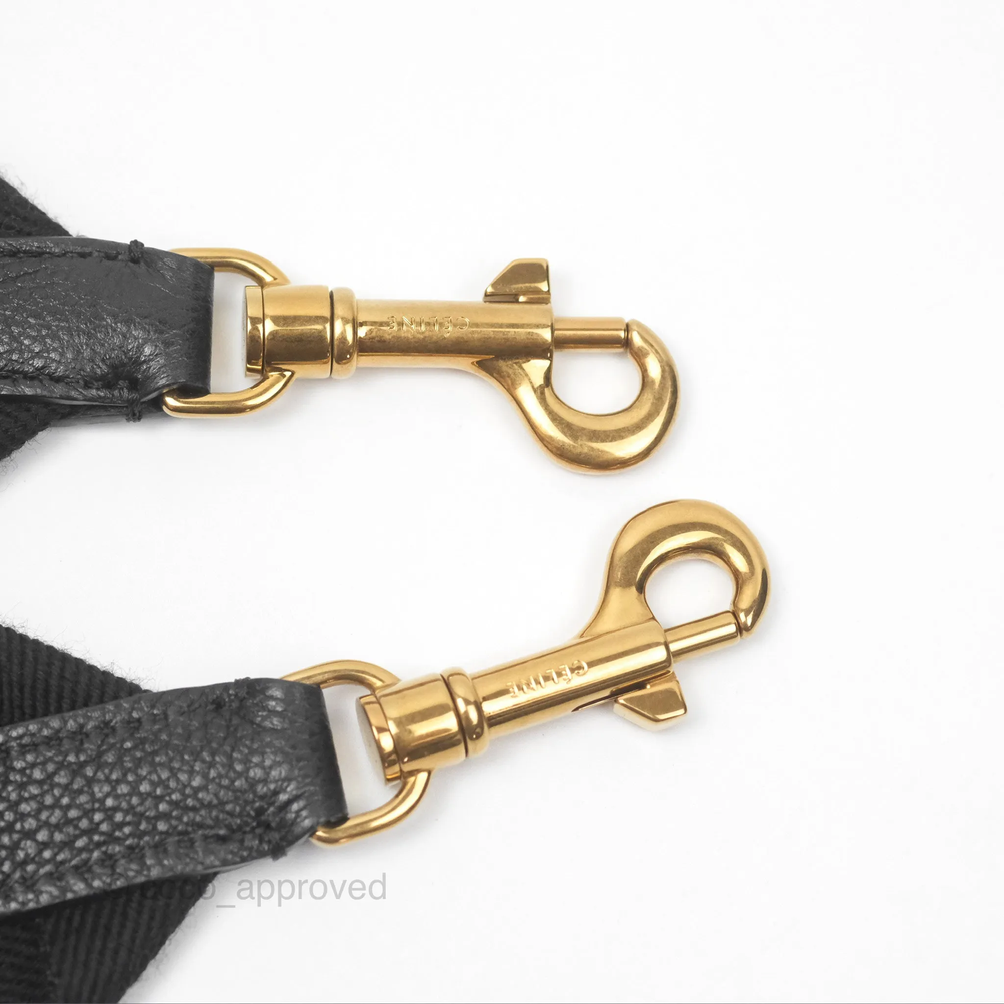 Celine Small Sangle Bucket Bag Black Grained Calfskin Gold Hardware