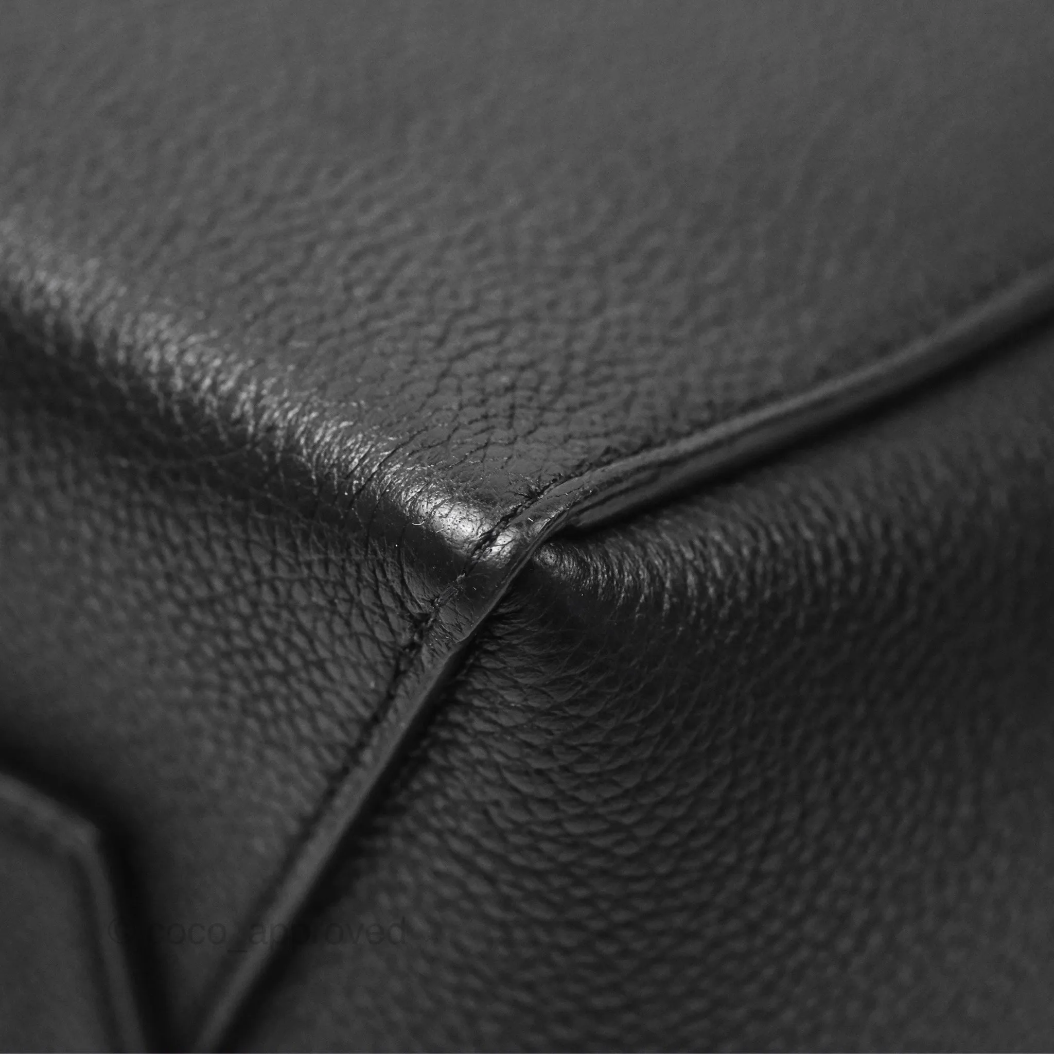 Celine Small Sangle Bucket Bag Black Grained Calfskin Gold Hardware