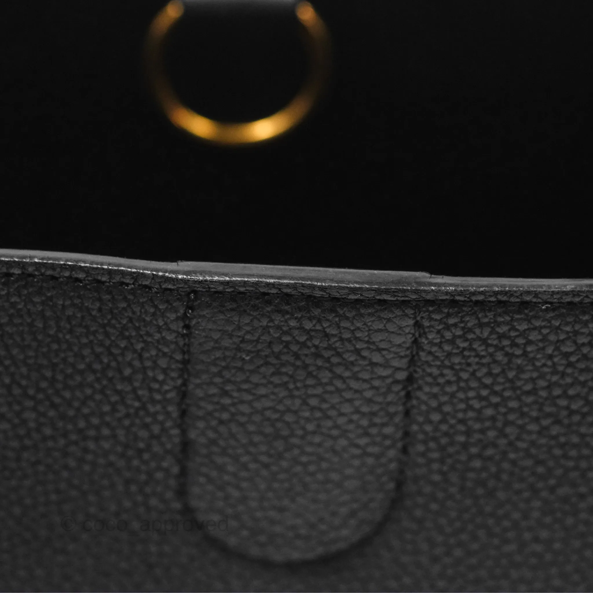 Celine Small Sangle Bucket Bag Black Grained Calfskin Gold Hardware