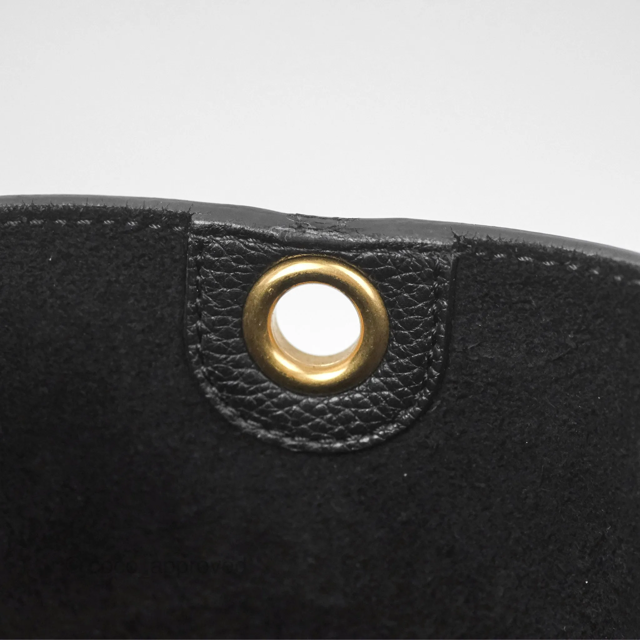 Celine Small Sangle Bucket Bag Black Grained Calfskin Gold Hardware