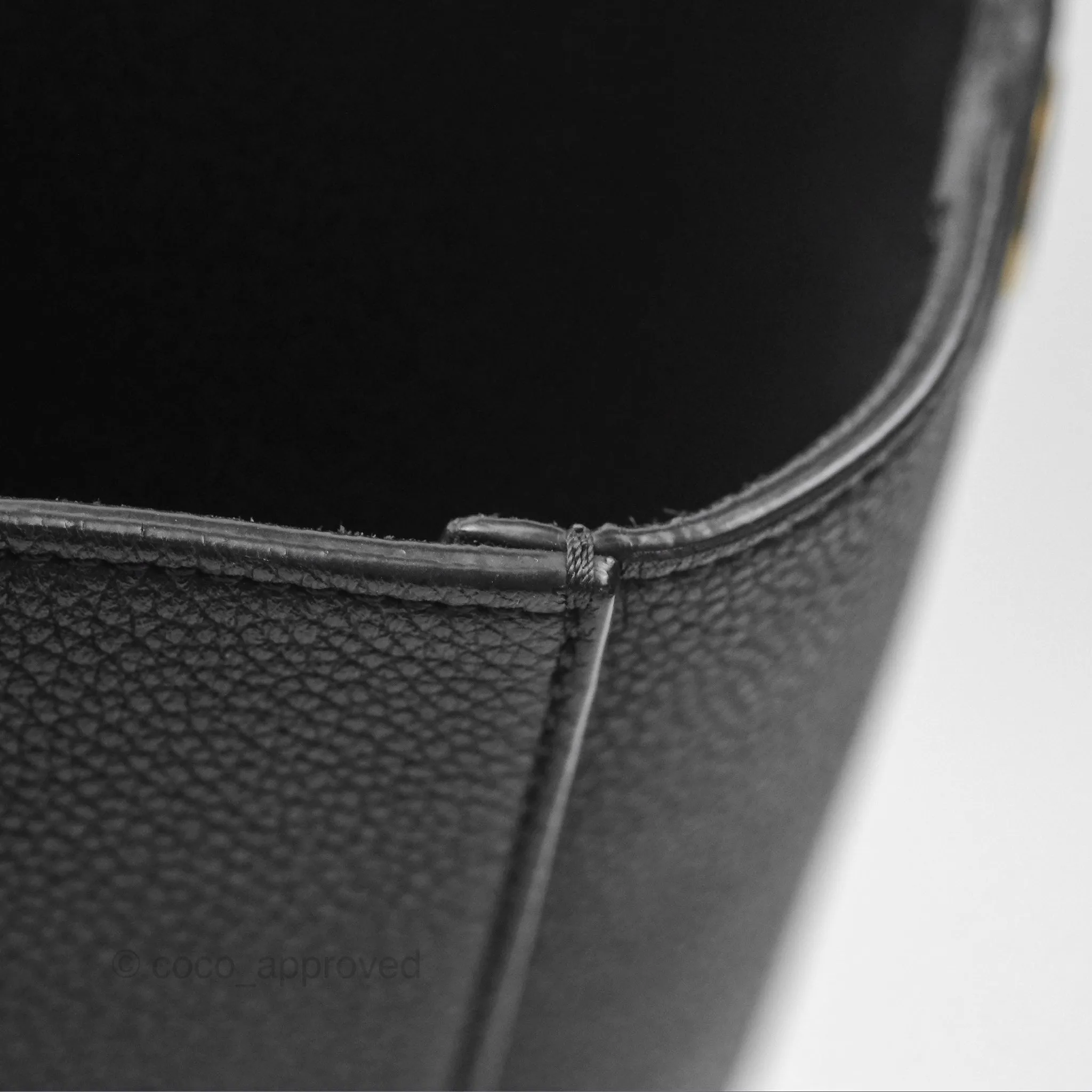 Celine Small Sangle Bucket Bag Black Grained Calfskin Gold Hardware