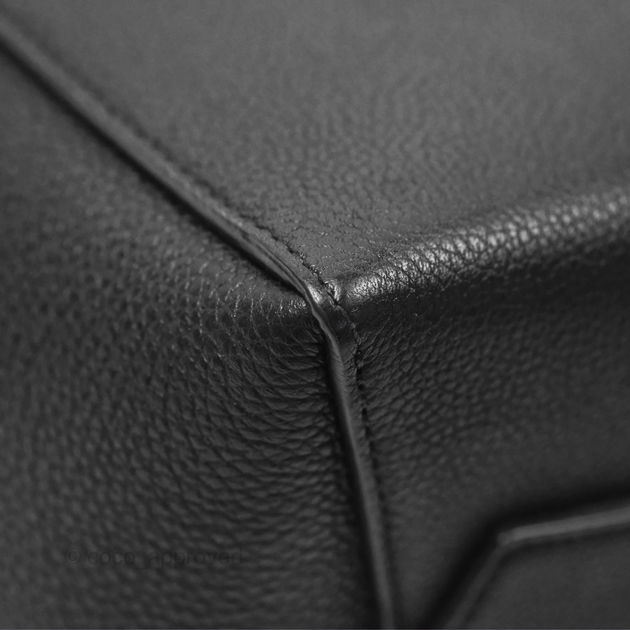 Celine Small Sangle Bucket Bag Black Grained Calfskin Gold Hardware