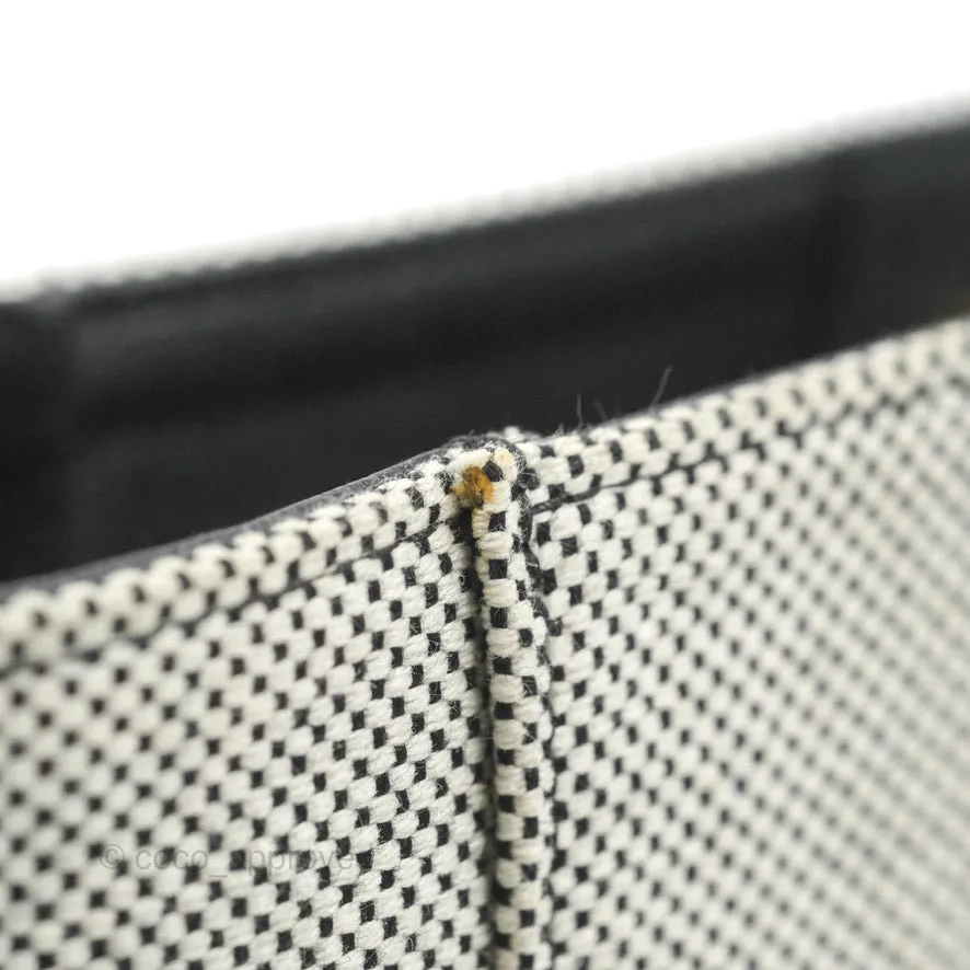 Celine Small Sangle Bucket Bag Black/Grey Textiles Gold Hardware