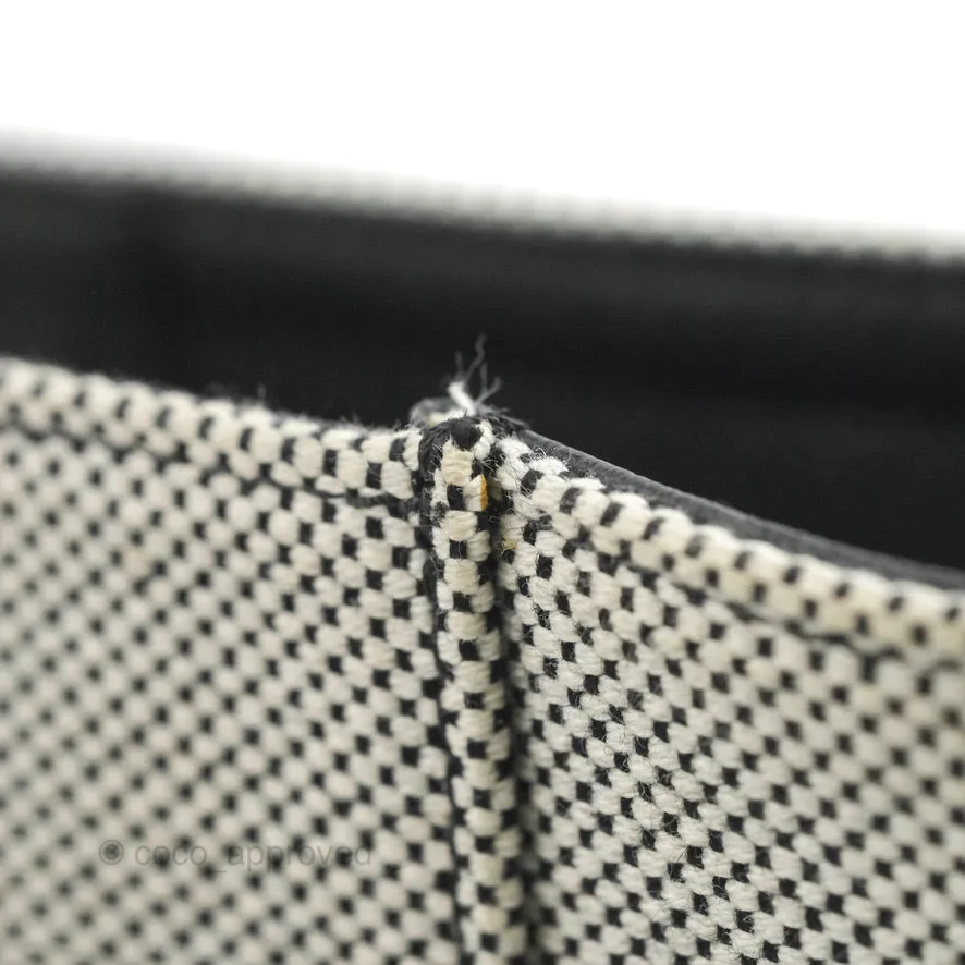 Celine Small Sangle Bucket Bag Black/Grey Textiles Gold Hardware
