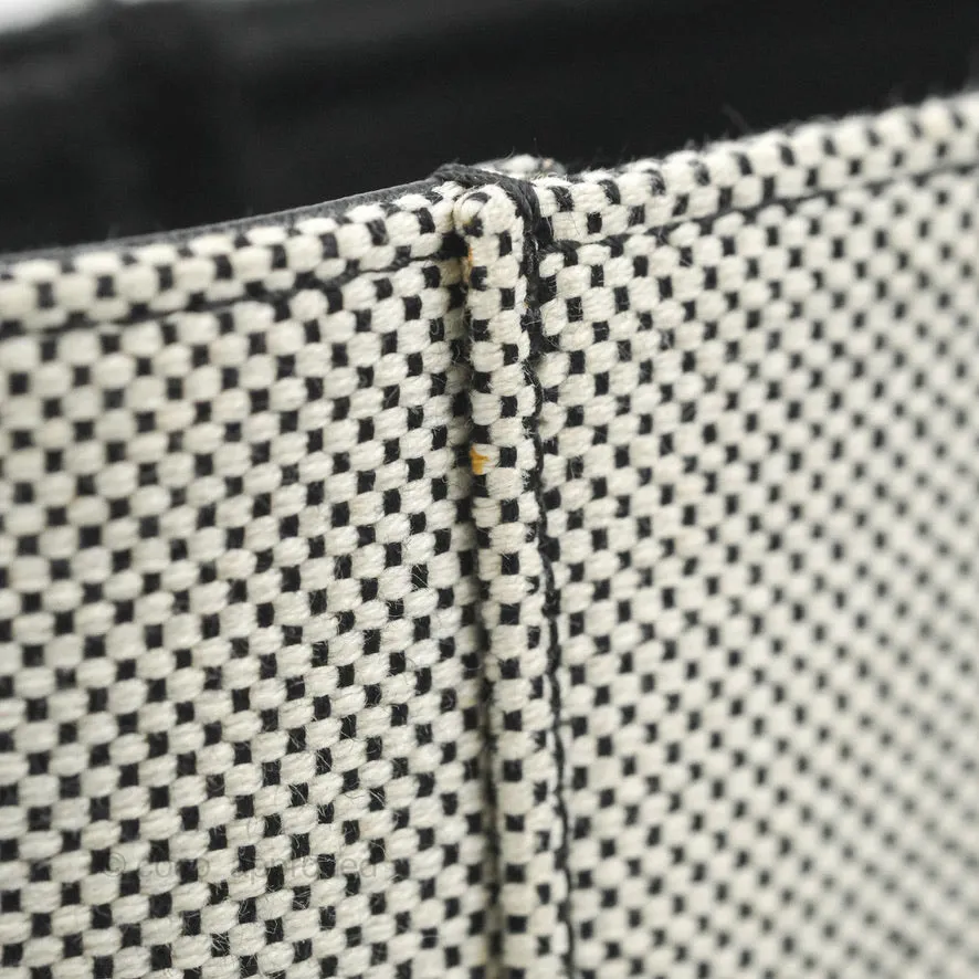 Celine Small Sangle Bucket Bag Black/Grey Textiles Gold Hardware
