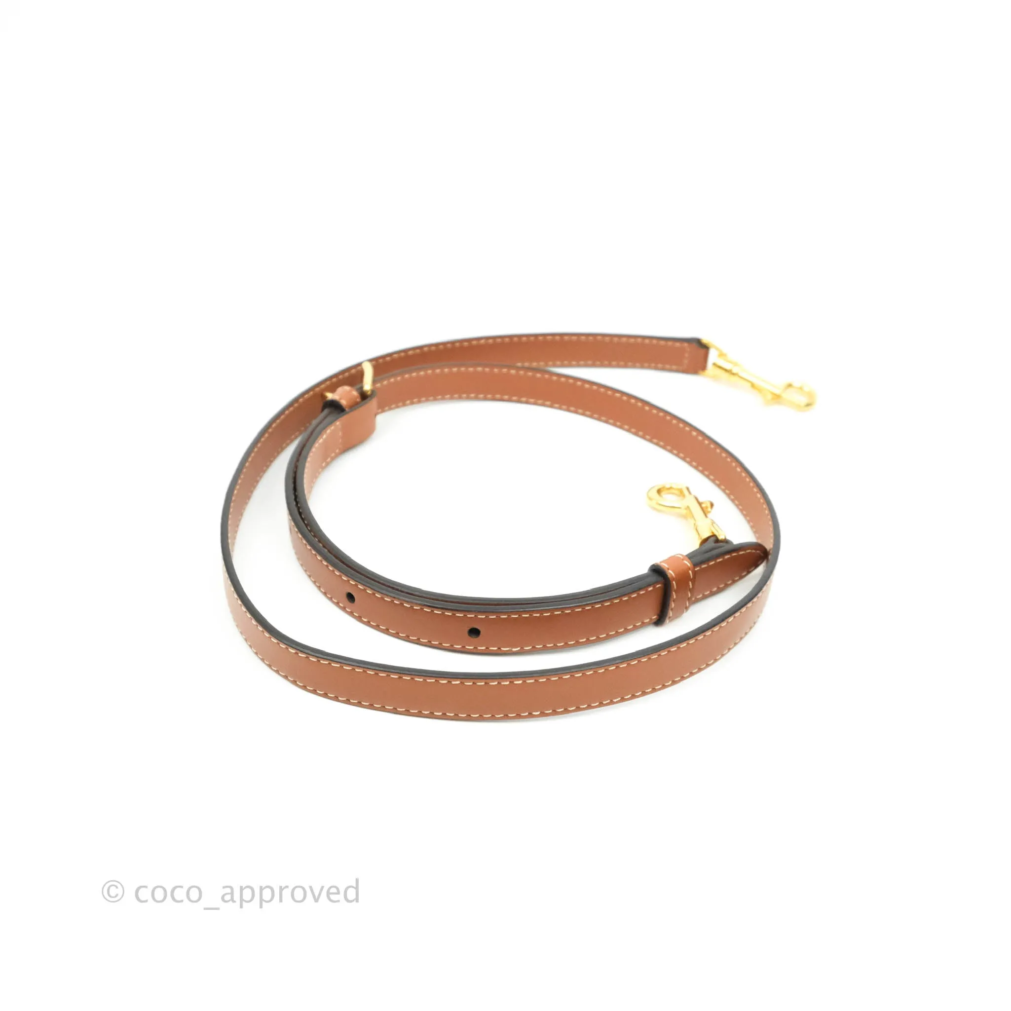 Celine Small Triomphe Canvas Boston Bag Tan Calfskin