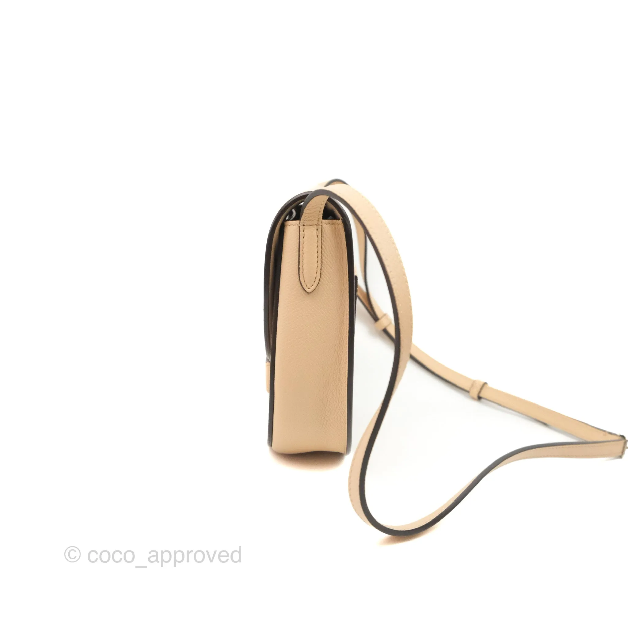Celine Small Trotteur Crossbody Bag Grained Calfskin Powder