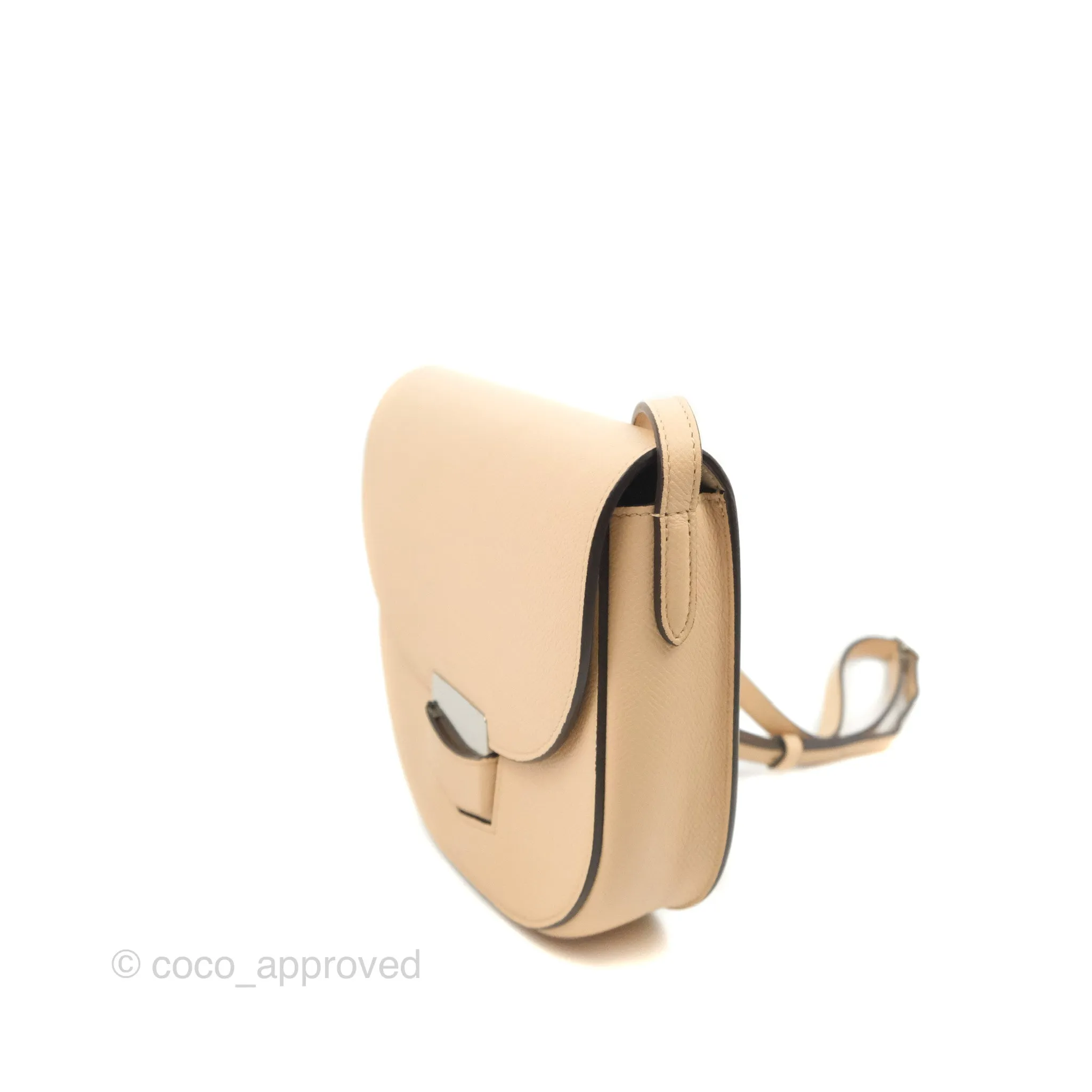 Celine Small Trotteur Crossbody Bag Grained Calfskin Powder