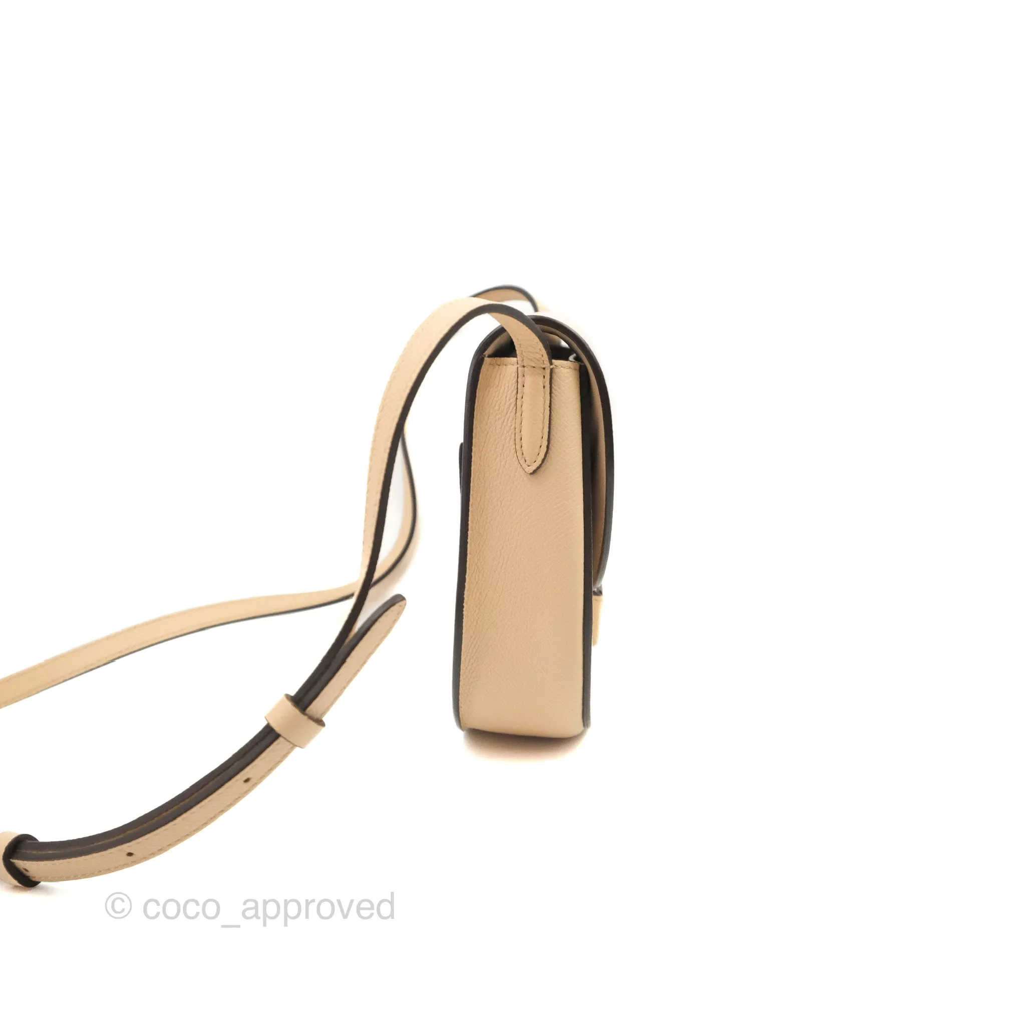Celine Small Trotteur Crossbody Bag Grained Calfskin Powder