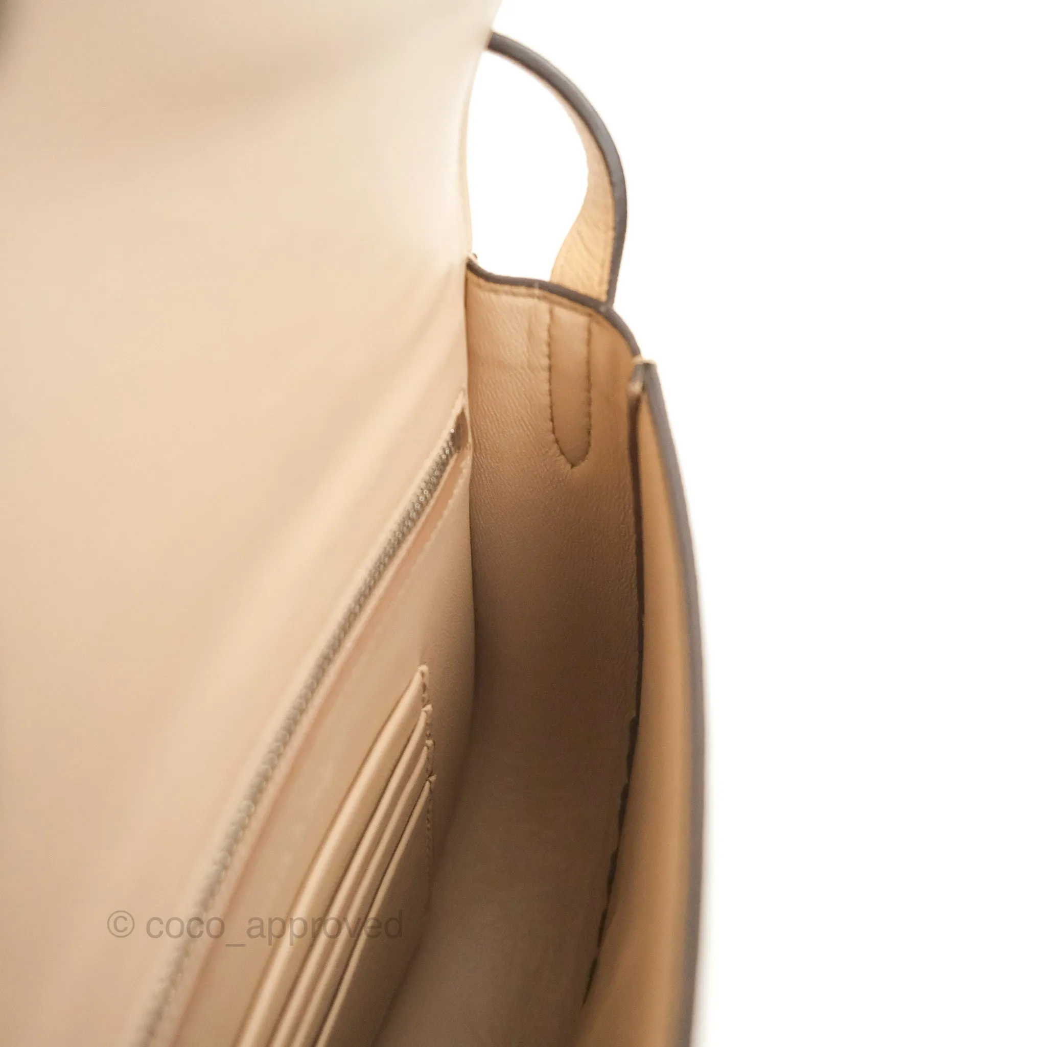 Celine Small Trotteur Crossbody Bag Grained Calfskin Powder
