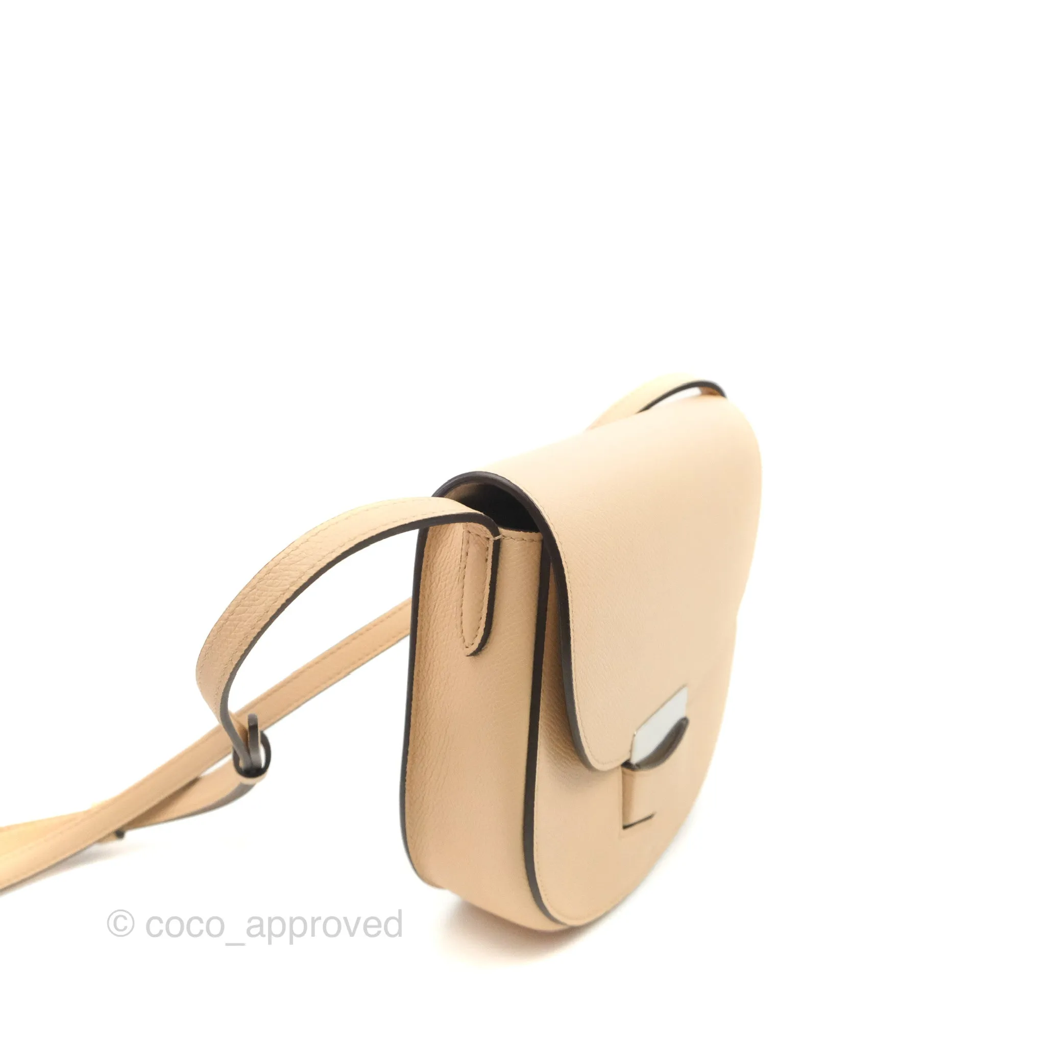 Celine Small Trotteur Crossbody Bag Grained Calfskin Powder