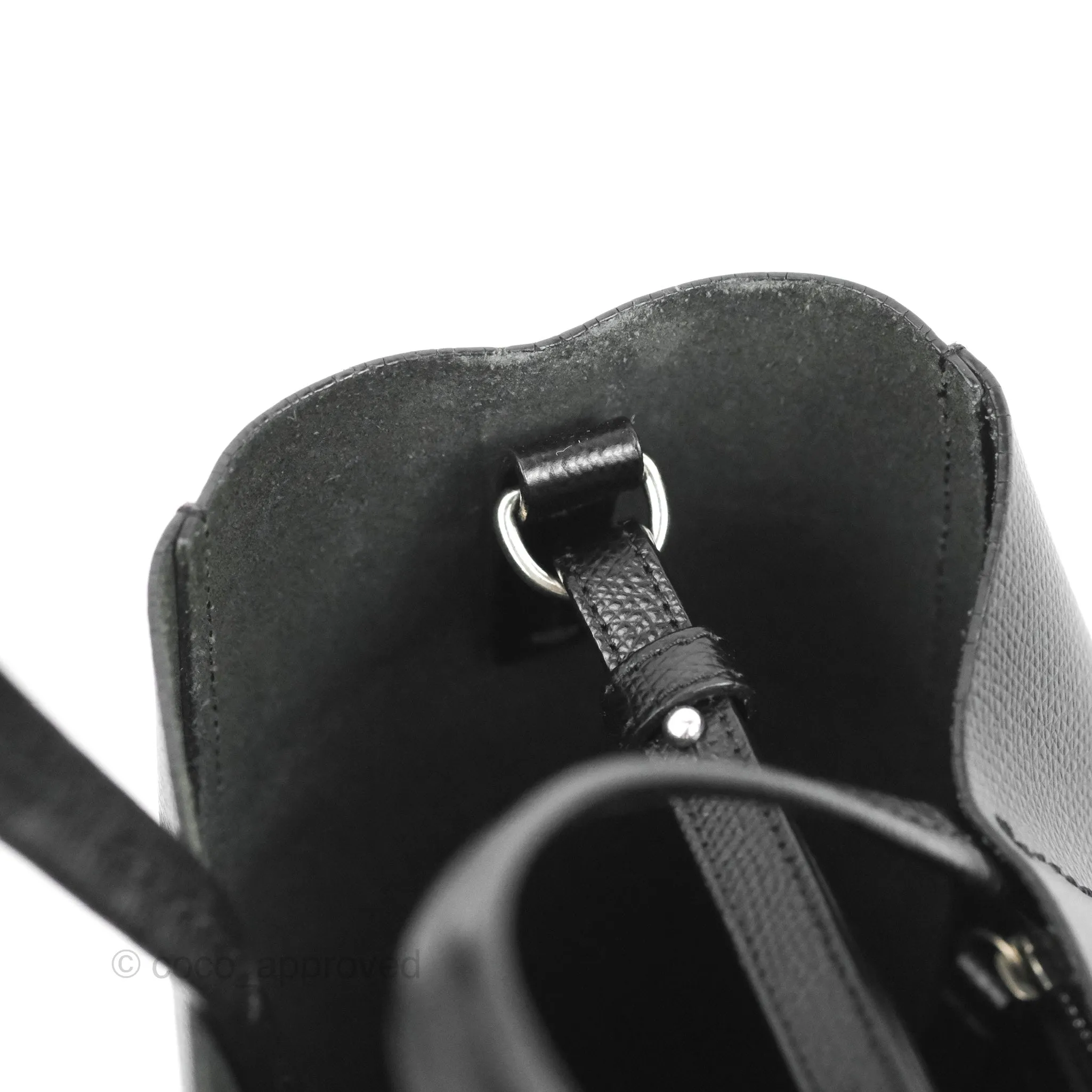 Celine Small Vertical Cabas Tote Black Grained Calfskin Silver Hardware