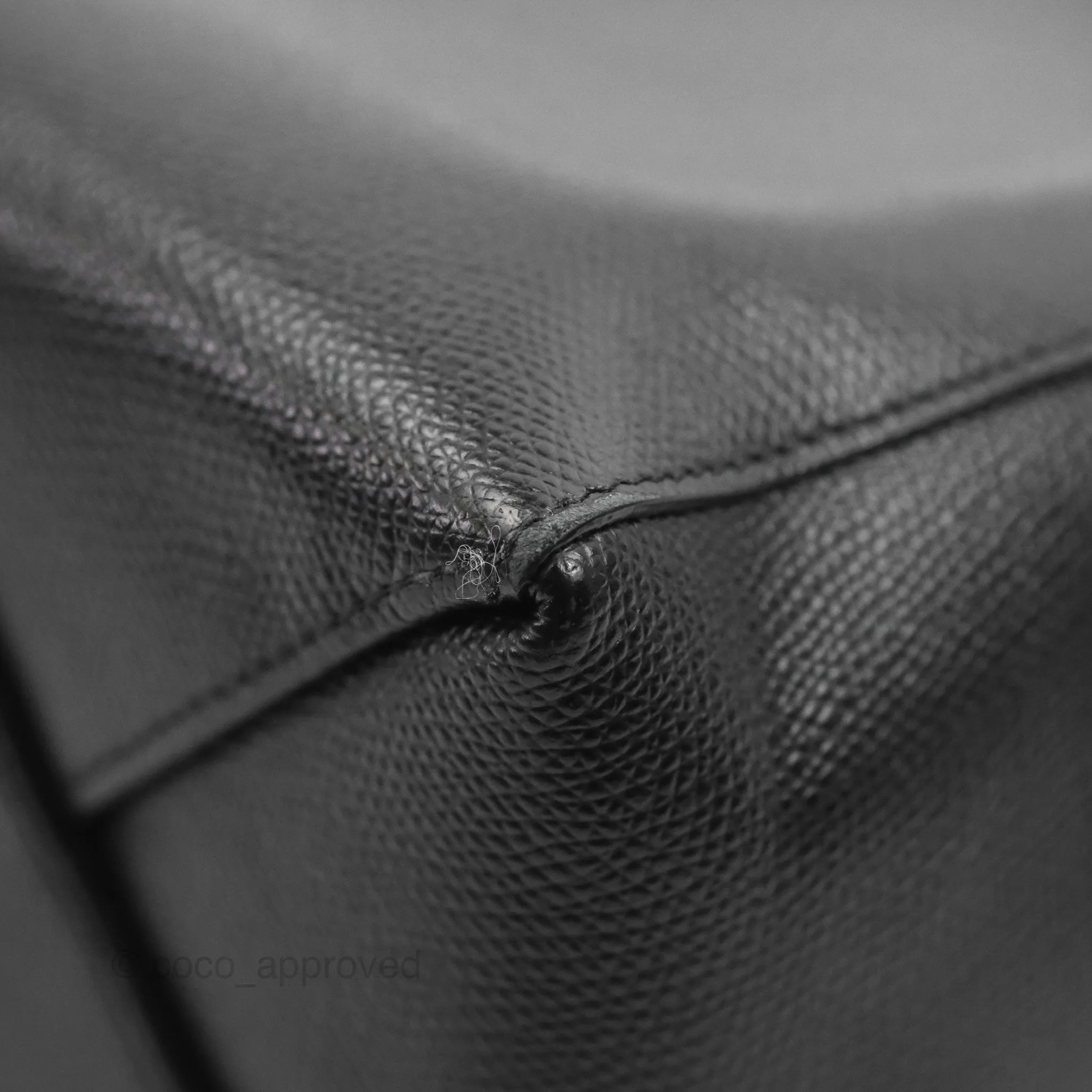 Celine Small Vertical Cabas Tote Black Grained Calfskin Silver Hardware