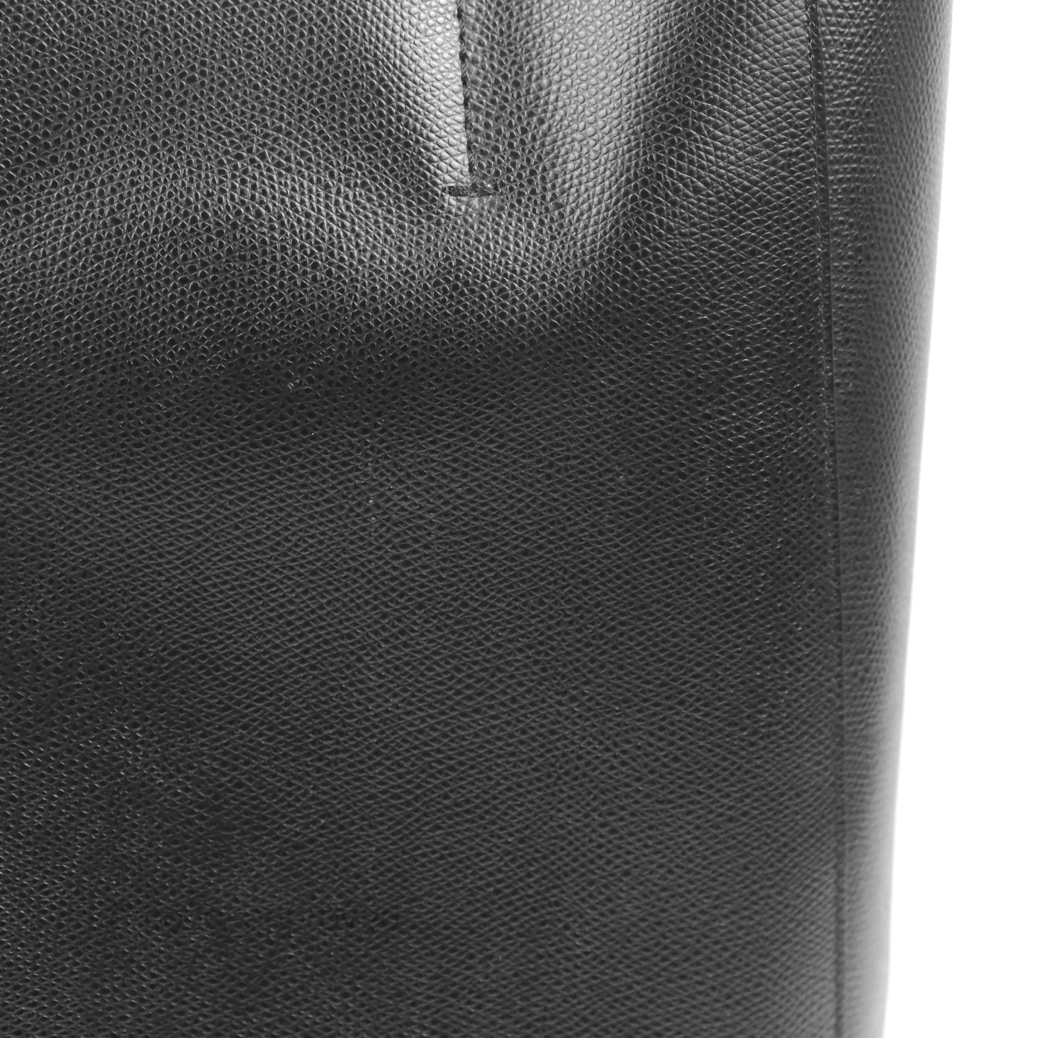 Celine Small Vertical Cabas Tote Black Grained Calfskin Silver Hardware