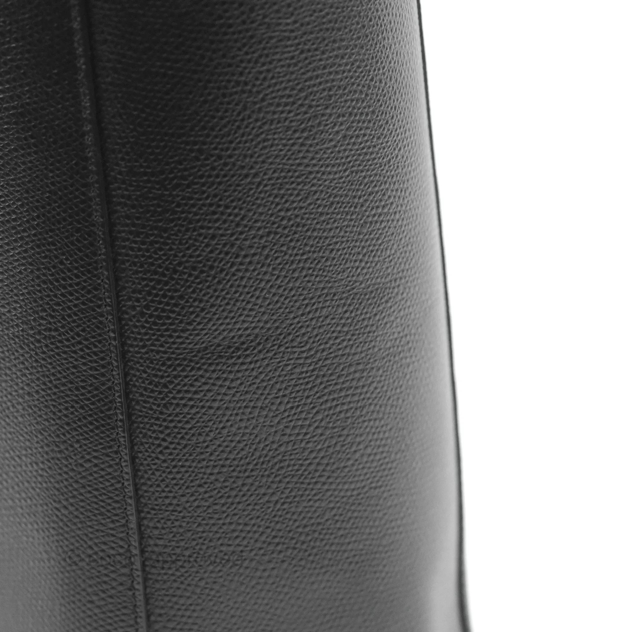 Celine Small Vertical Cabas Tote Black Grained Calfskin Silver Hardware