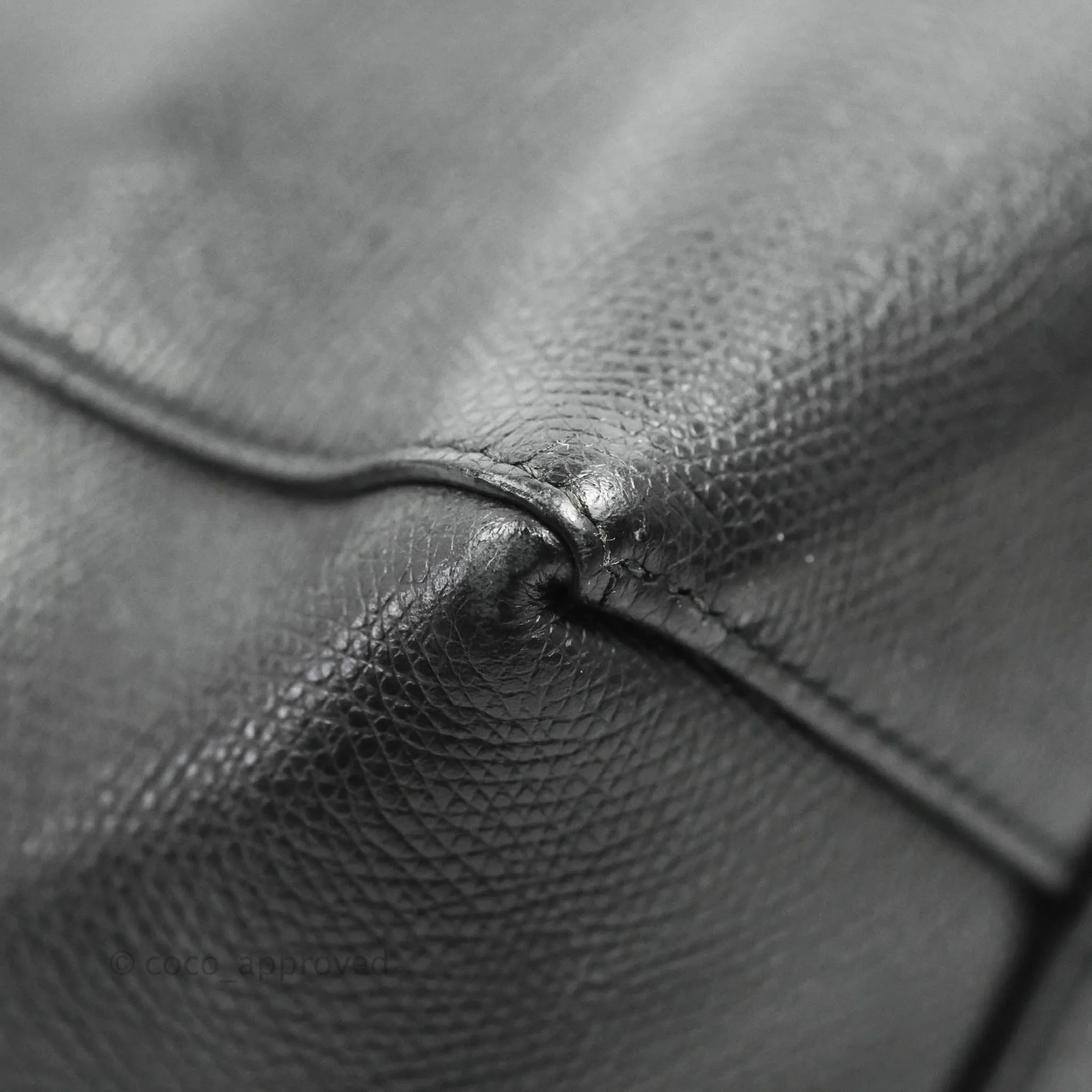 Celine Small Vertical Cabas Tote Grained Calfskin Black Silver Hardware