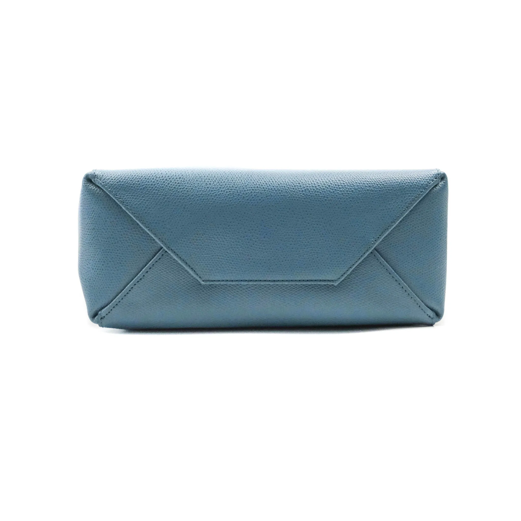 Celine Small Vertical Cabas Tote Grained Calfskin Blue Silver Hardware
